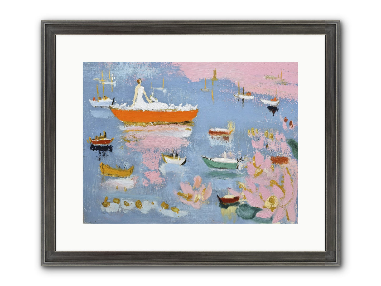 Ocean's Lullaby Framed Print - Slimwoods Black/Silver 16x12