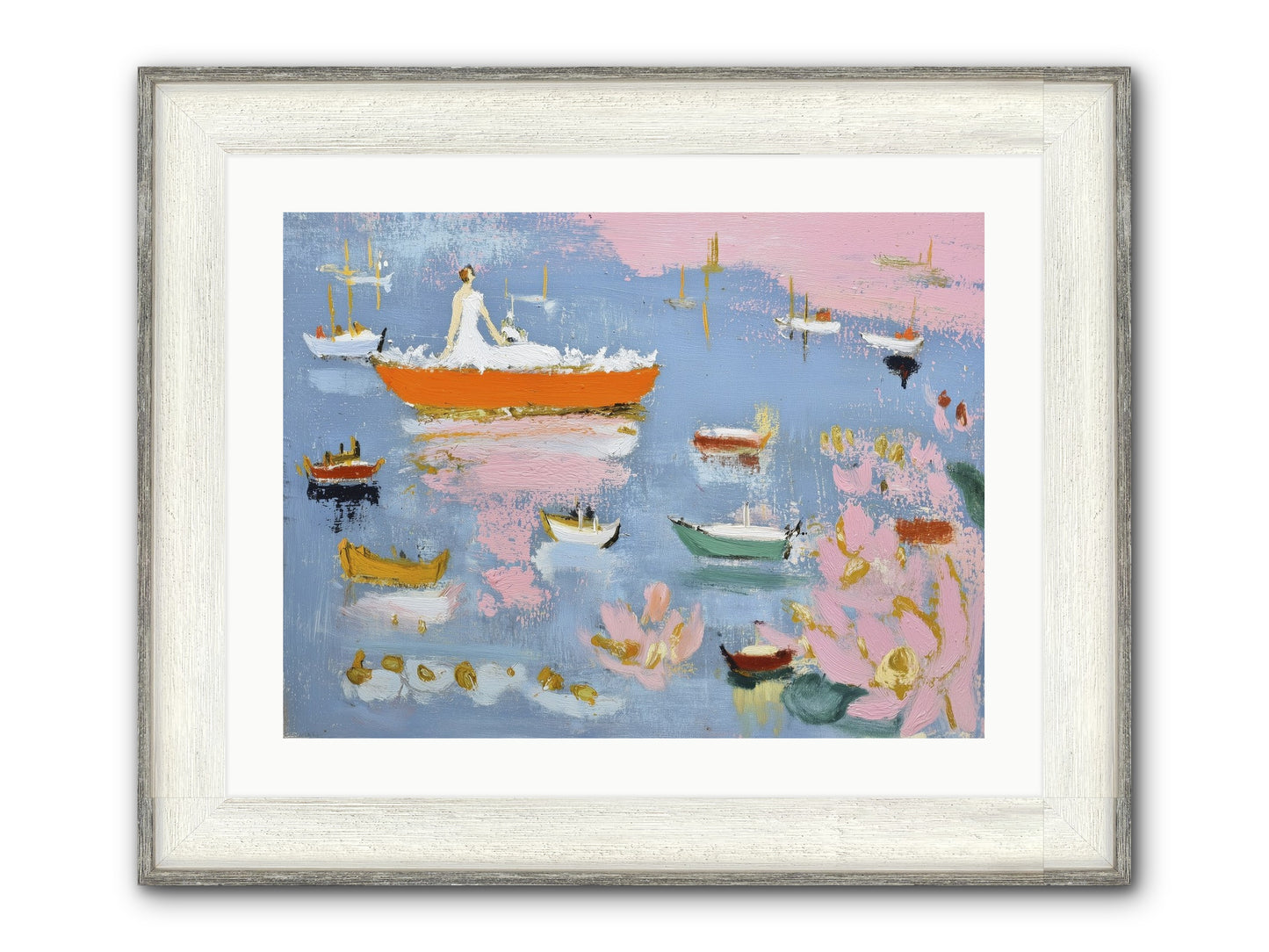 Ocean's Lullaby Framed Print - Driftwood White 24x18