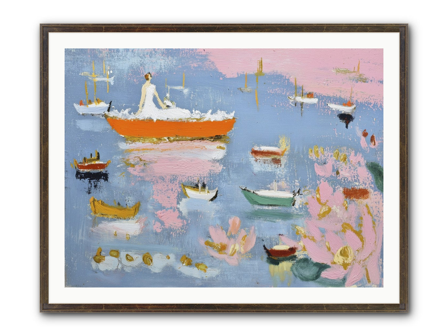 Ocean's Lullaby Framed Print - Slimwoods Black/Gold 40x30