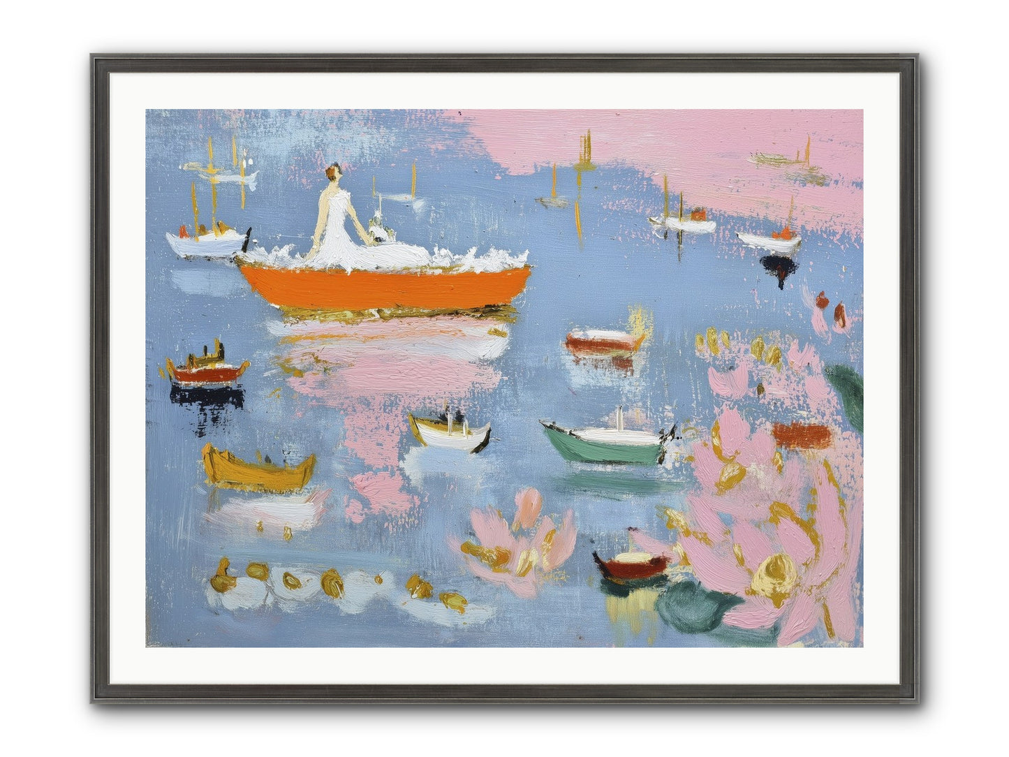 Ocean's Lullaby Framed Print - Slimwoods Black/Silver 40x30