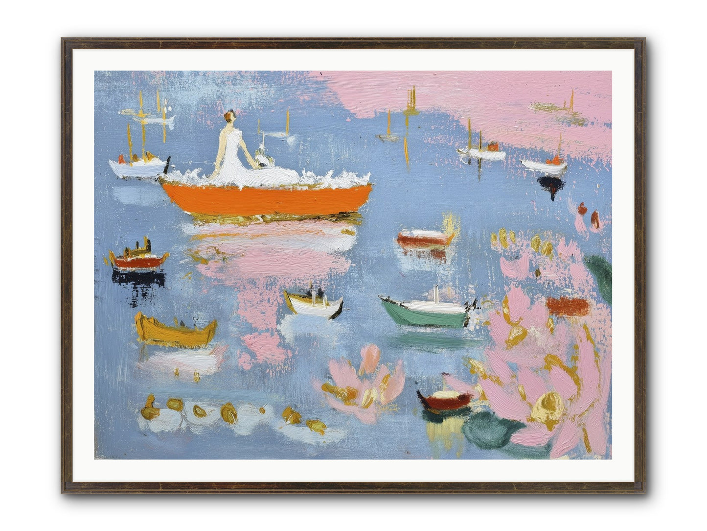 Ocean's Lullaby Framed Print - Slimwoods Black/Gold 48x36