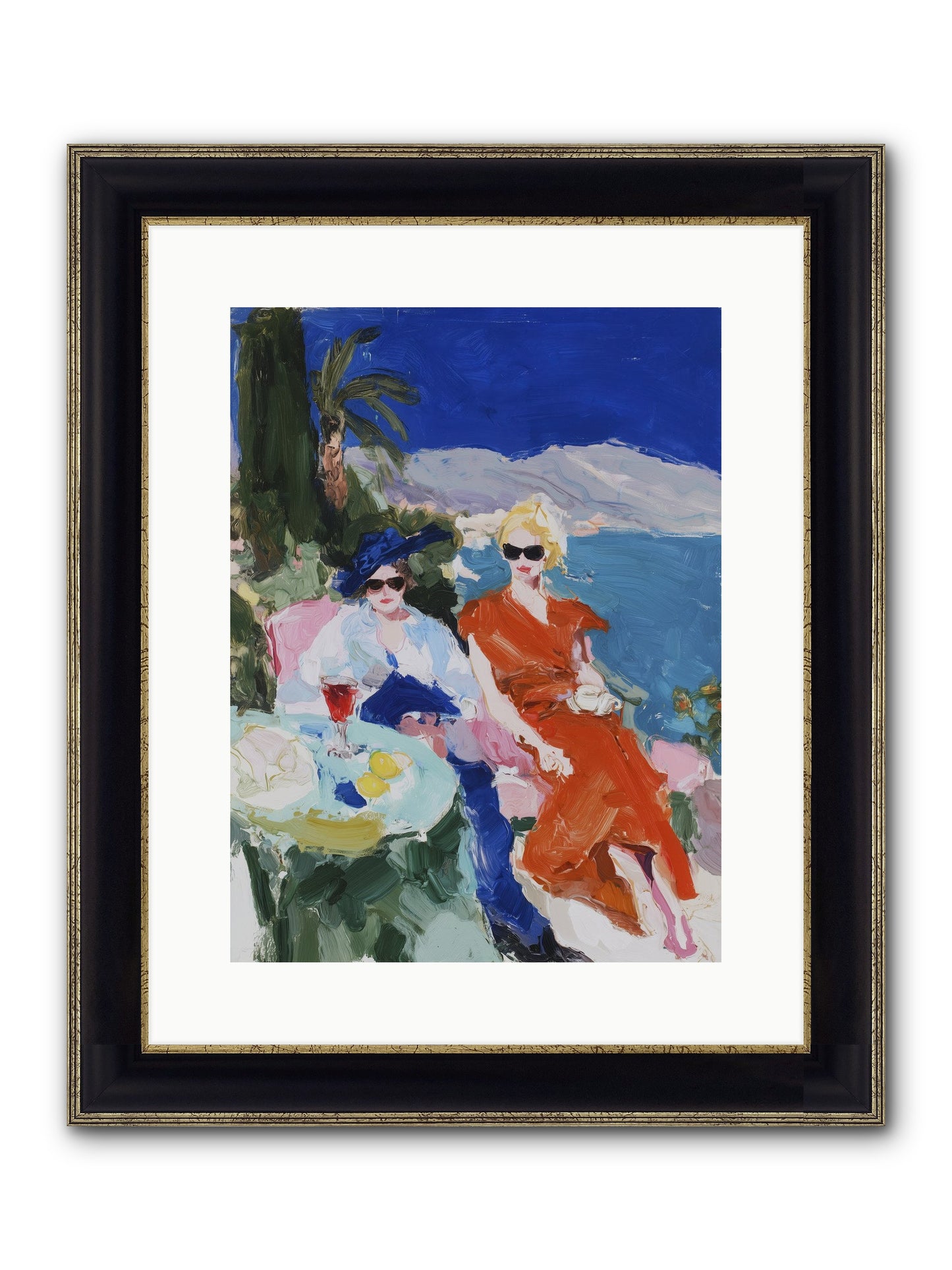 Ocean's Therapy Framed Print - Black & Gold 12x16