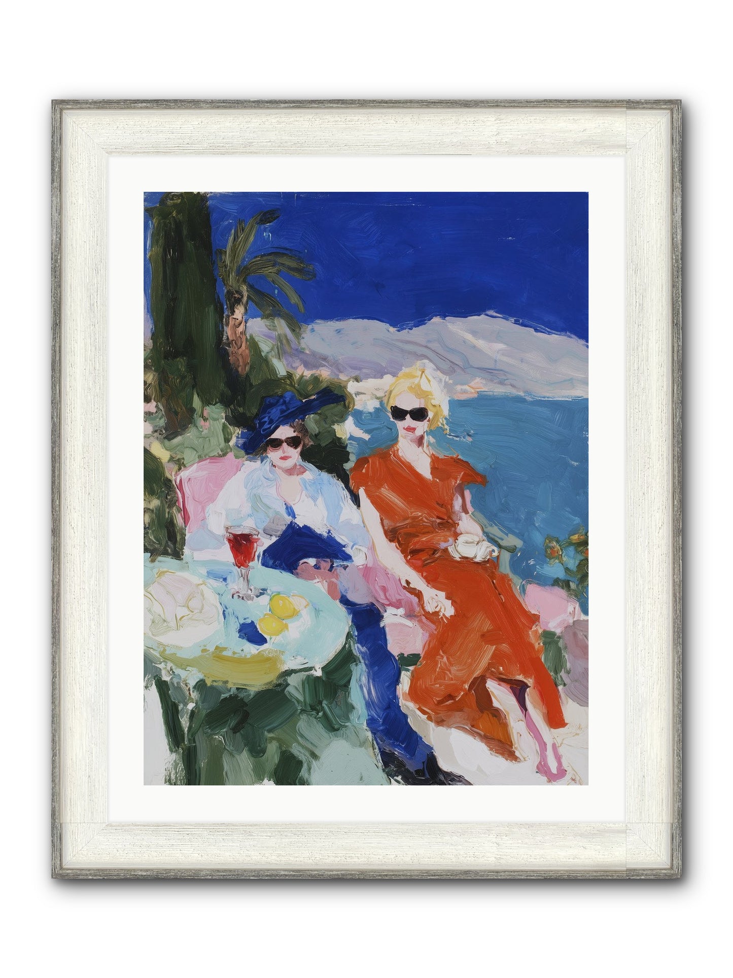 Ocean's Therapy Framed Print - Driftwood White 24x32