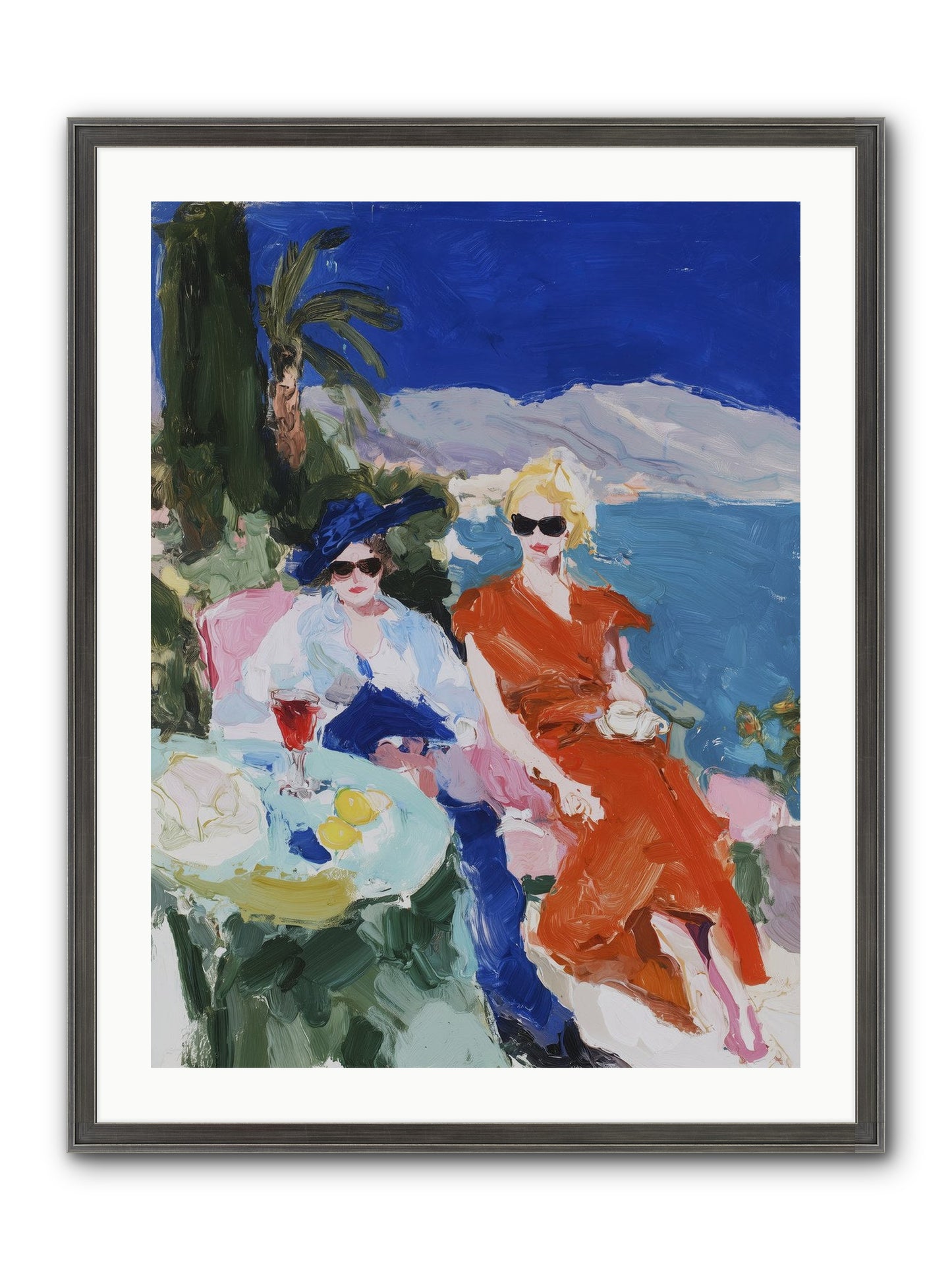 Ocean's Therapy Framed Print - Slimwoods Black/Silver 24x32