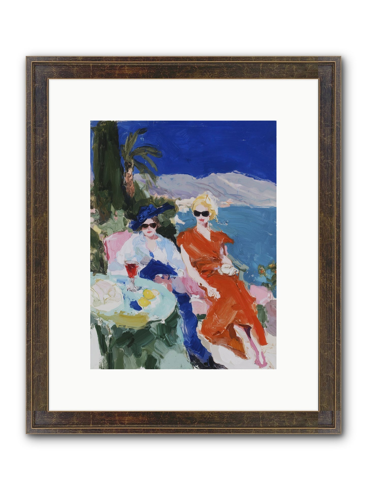 Ocean's Therapy Framed Print - Slimwoods Black/Gold 9x12