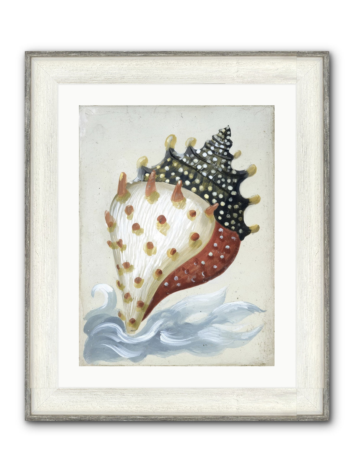 Ocean's Token Framed Print - Driftwood White 18x24
