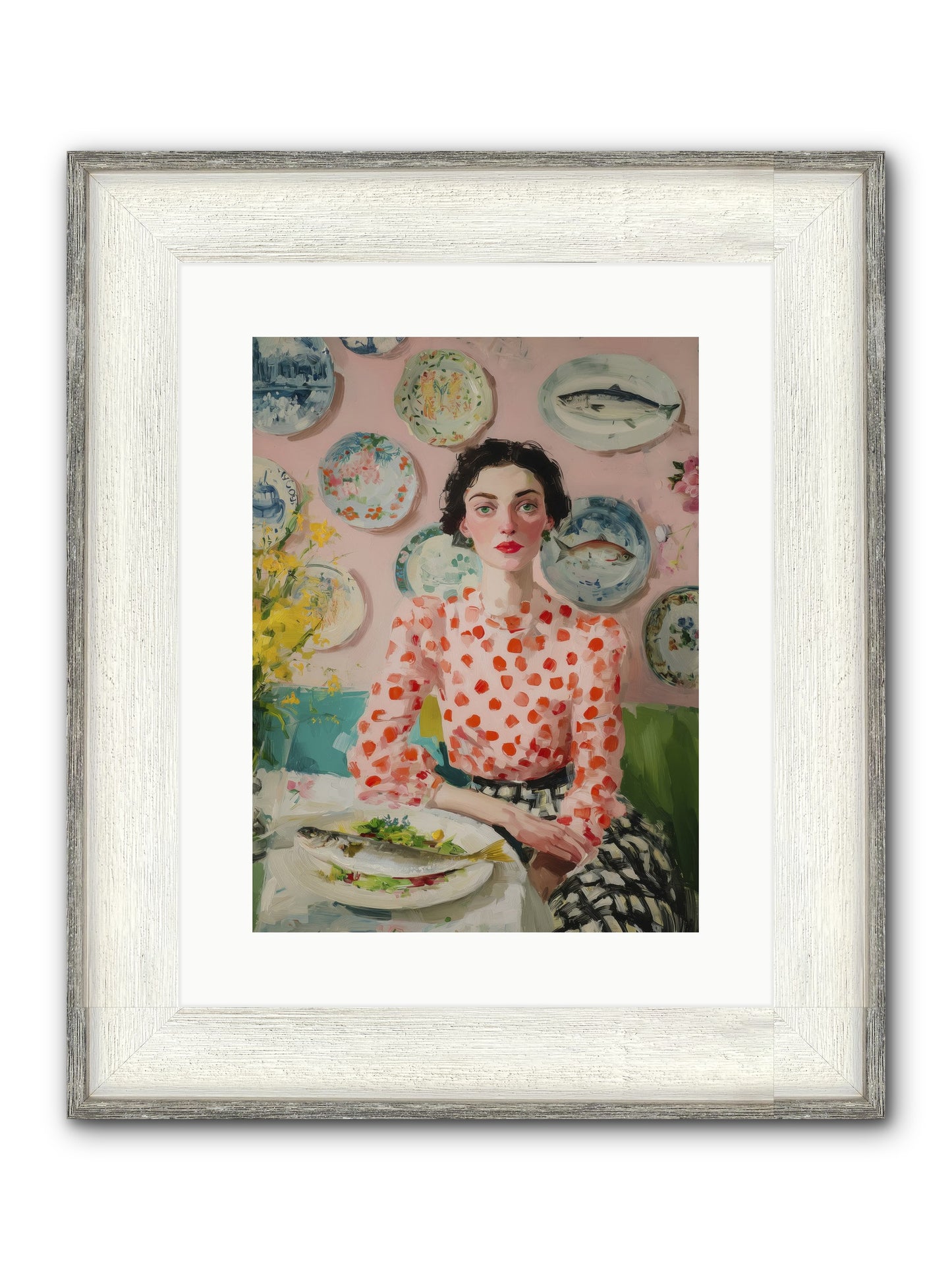 Ocean To Table Framed Print - Driftwood White 12x16