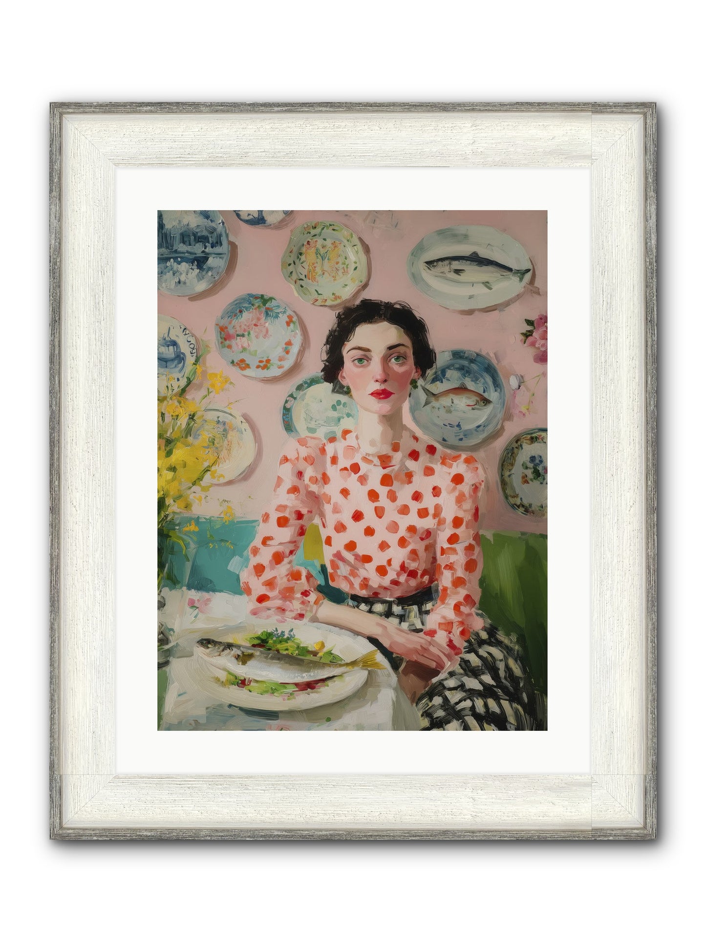Ocean To Table Framed Print - Driftwood White 18x24