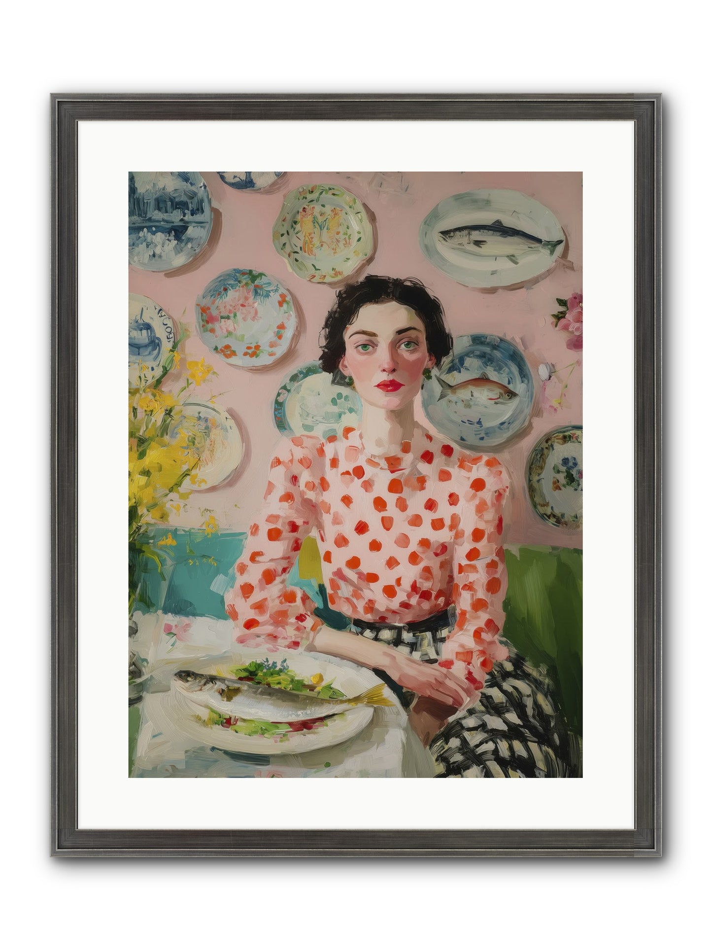 Ocean To Table Framed Print - Slimwoods Black/Silver 18x24