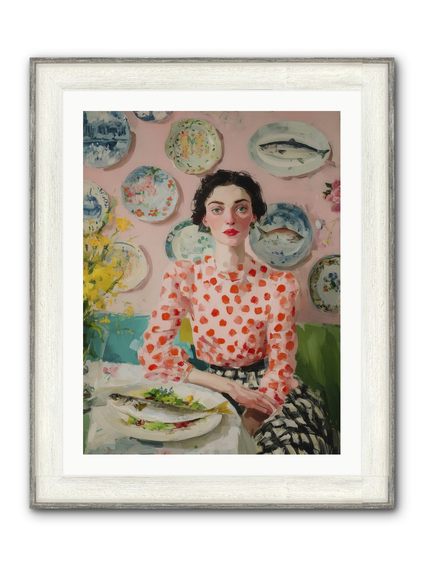 Ocean To Table Framed Print - Driftwood White 24x32