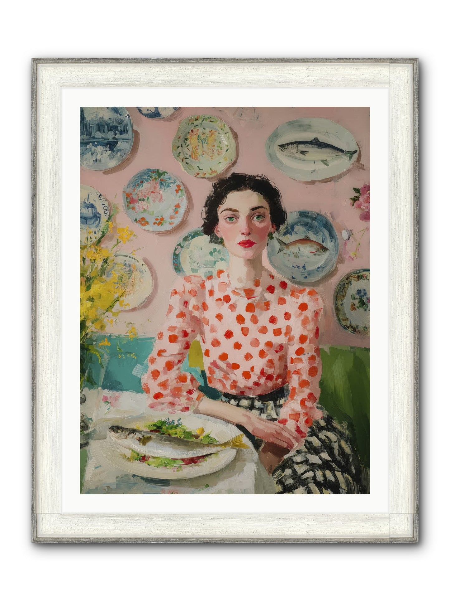 Ocean To Table Framed Print - Driftwood White 30x40