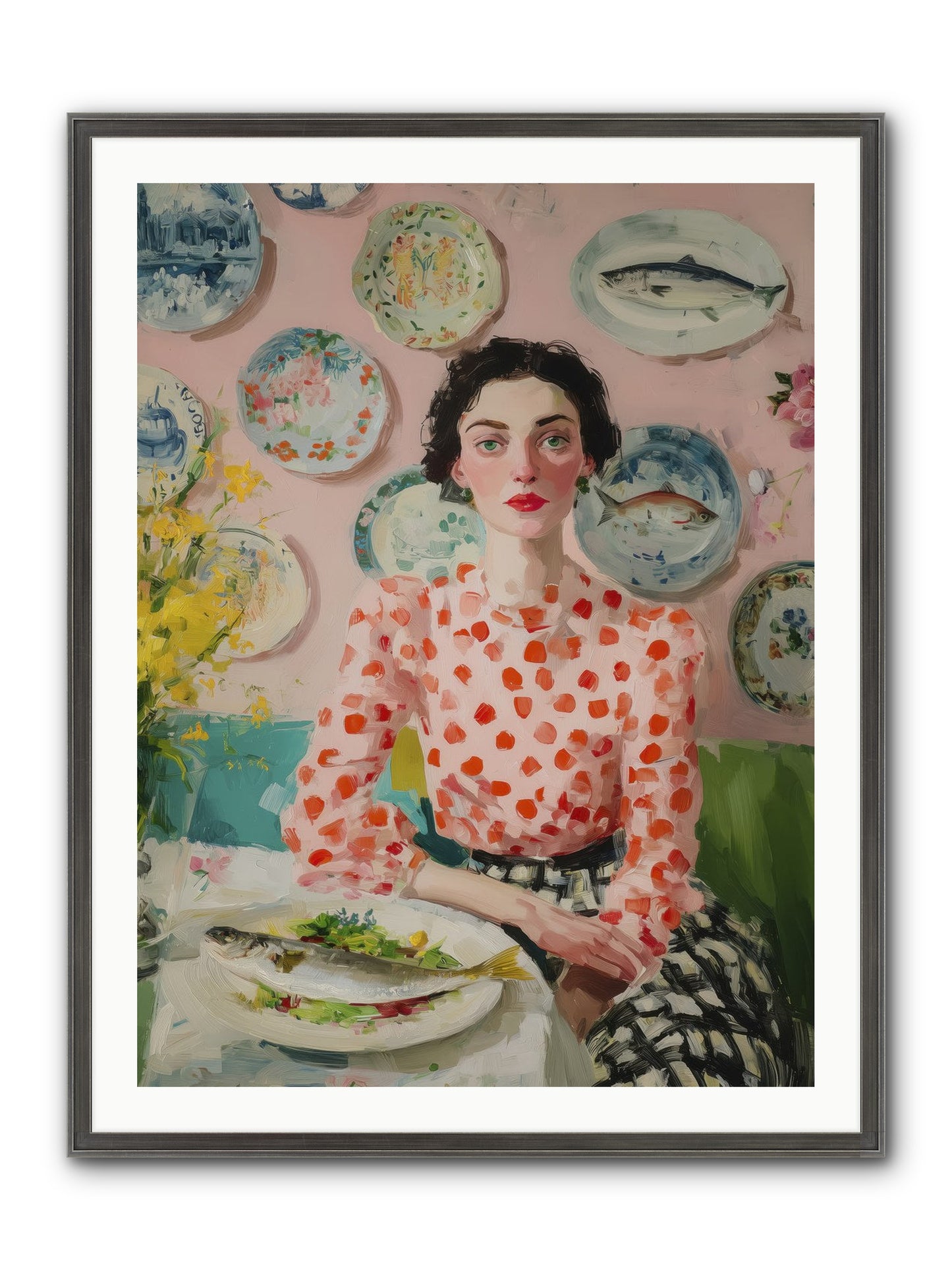 Ocean To Table Framed Print - Slimwoods Black/Silver 30x40