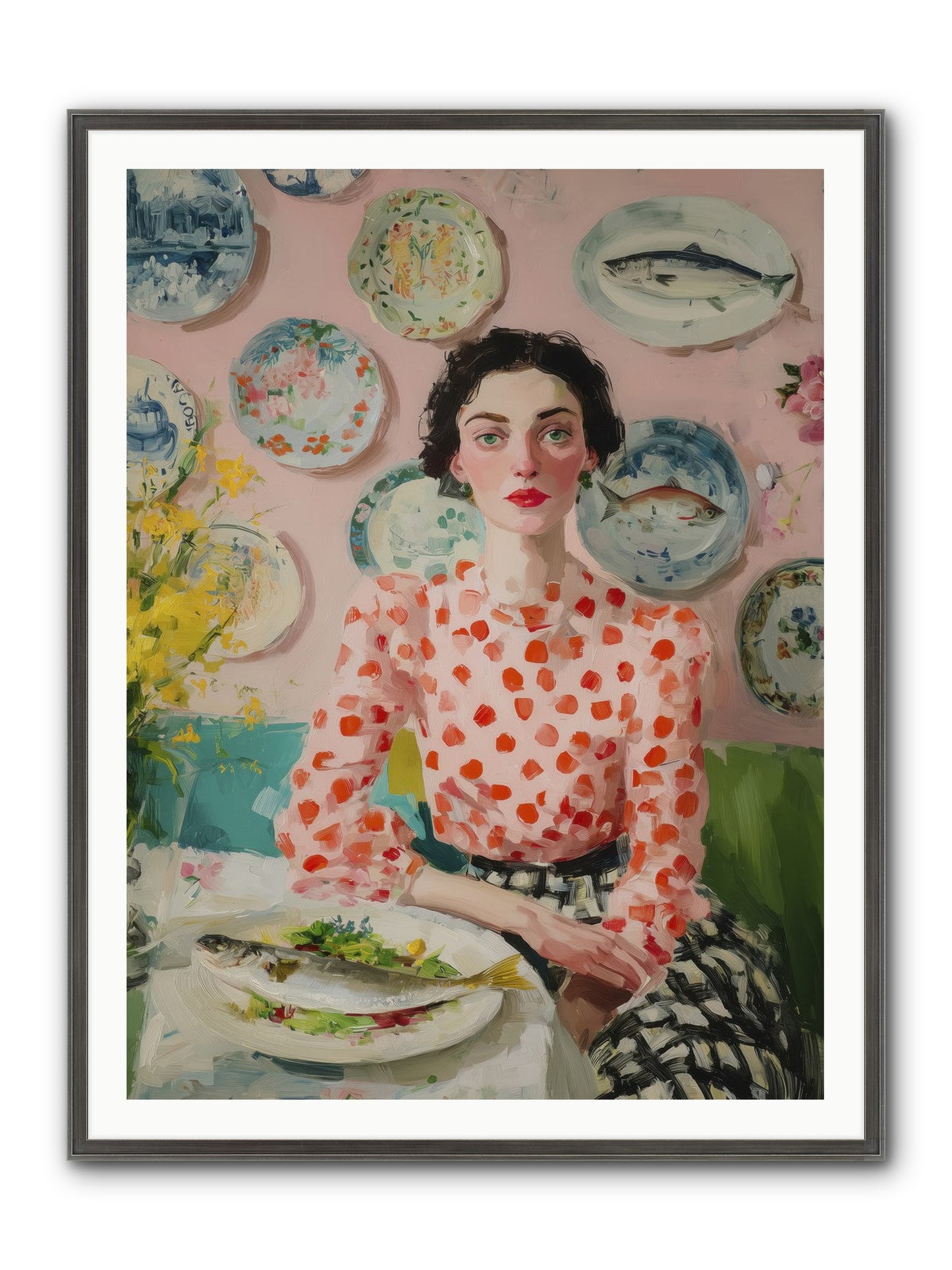 Ocean To Table Framed Print - Slimwoods Black/Silver 36x48
