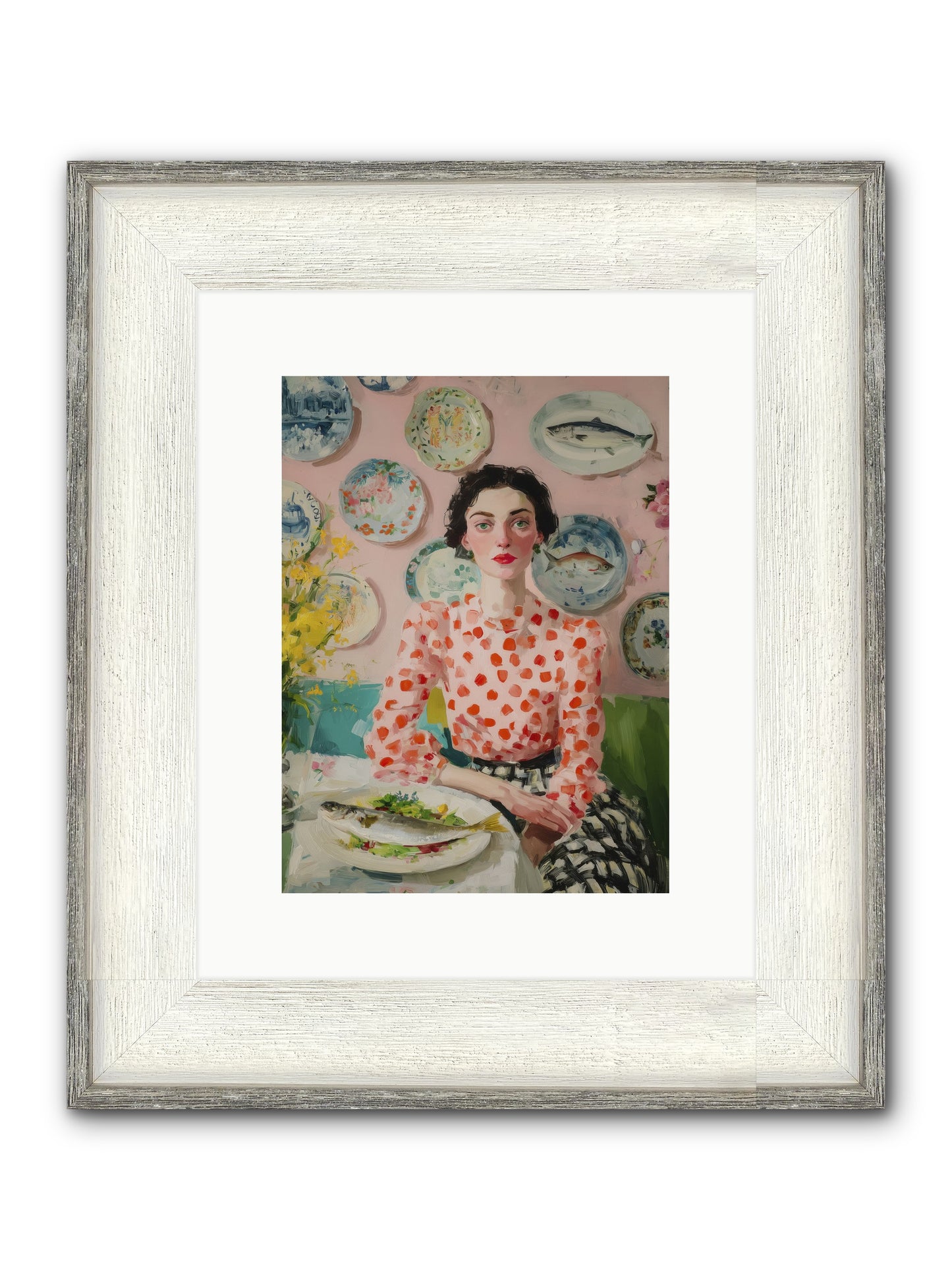 Ocean To Table Framed Print - Driftwood White 9x12