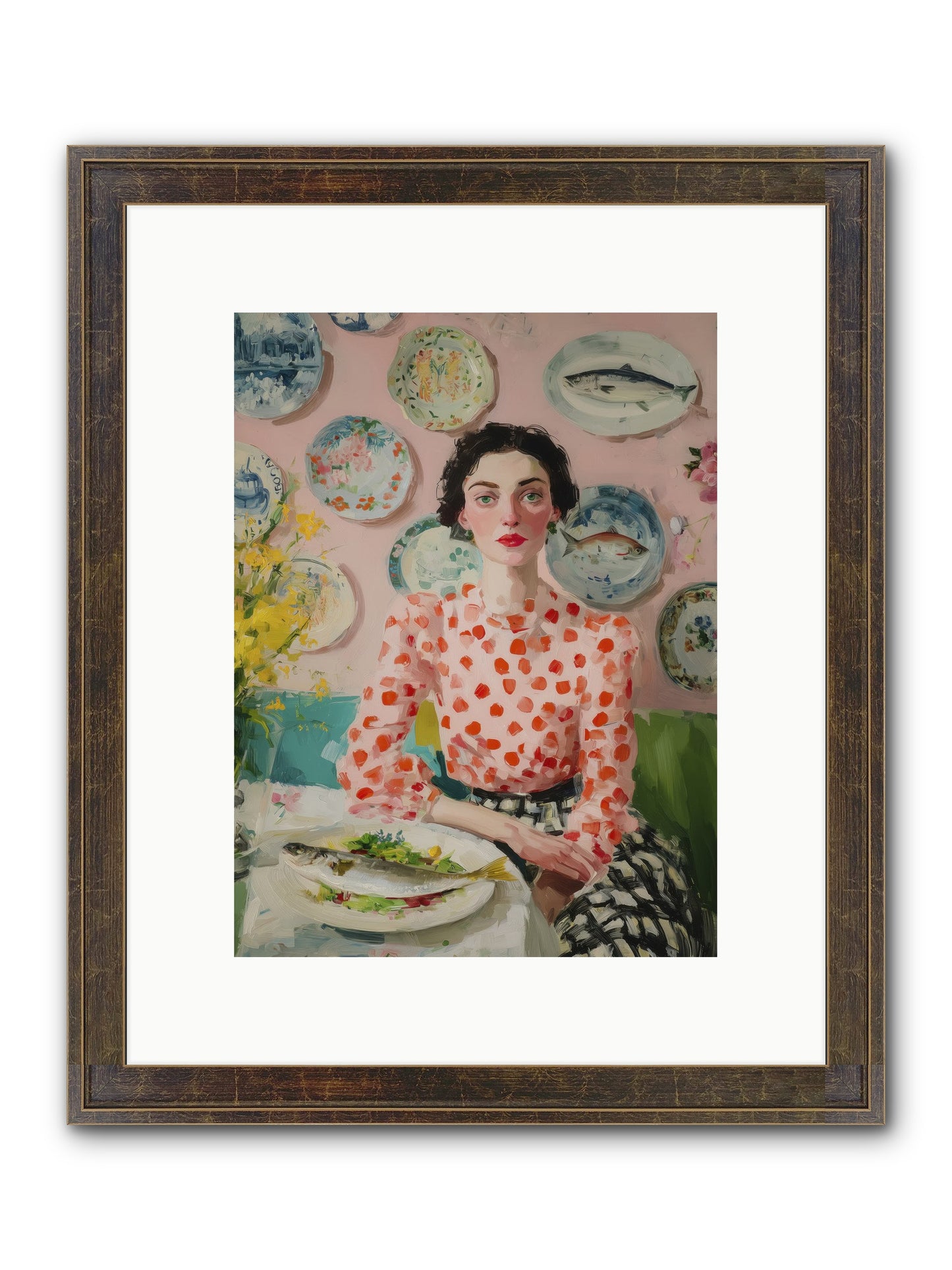 Ocean To Table Framed Print - Slimwoods Black/Gold 9x12