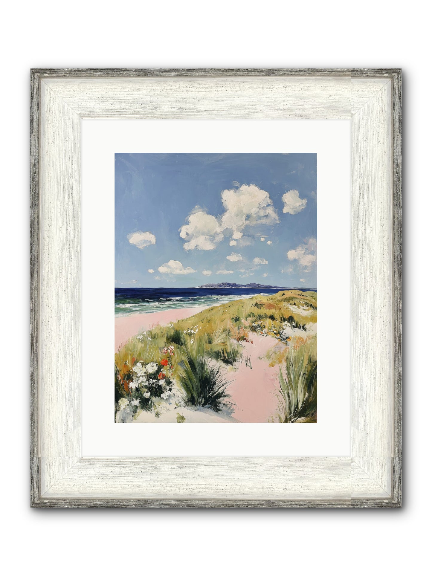 Ocean Vista Framed Print - Driftwood White 12x16