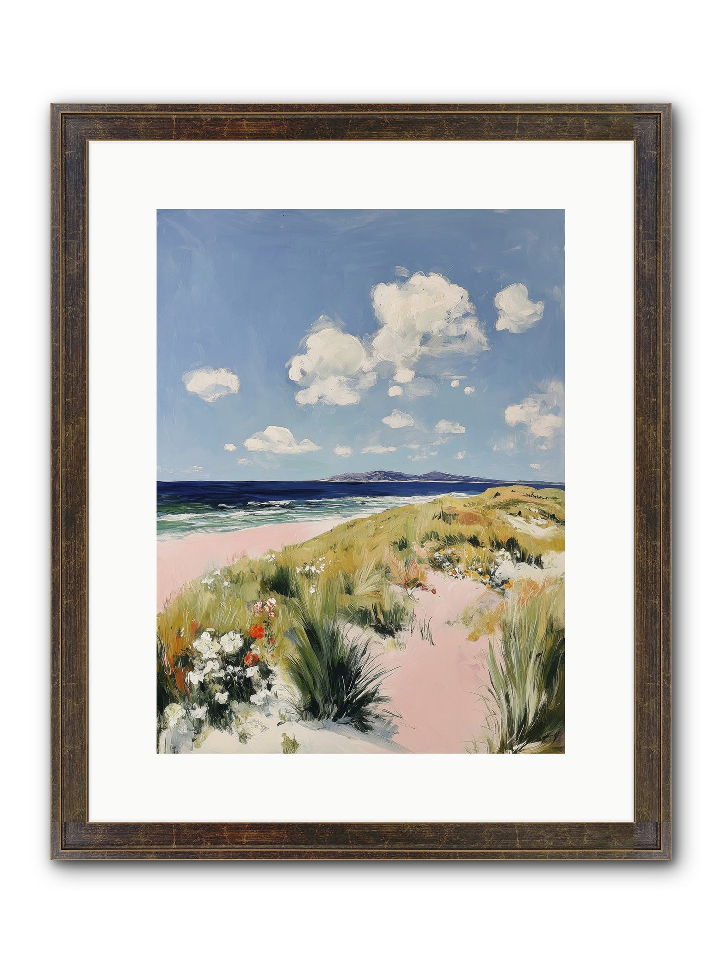 Ocean Vista Framed Print - Slimwoods Black/Gold 12x16