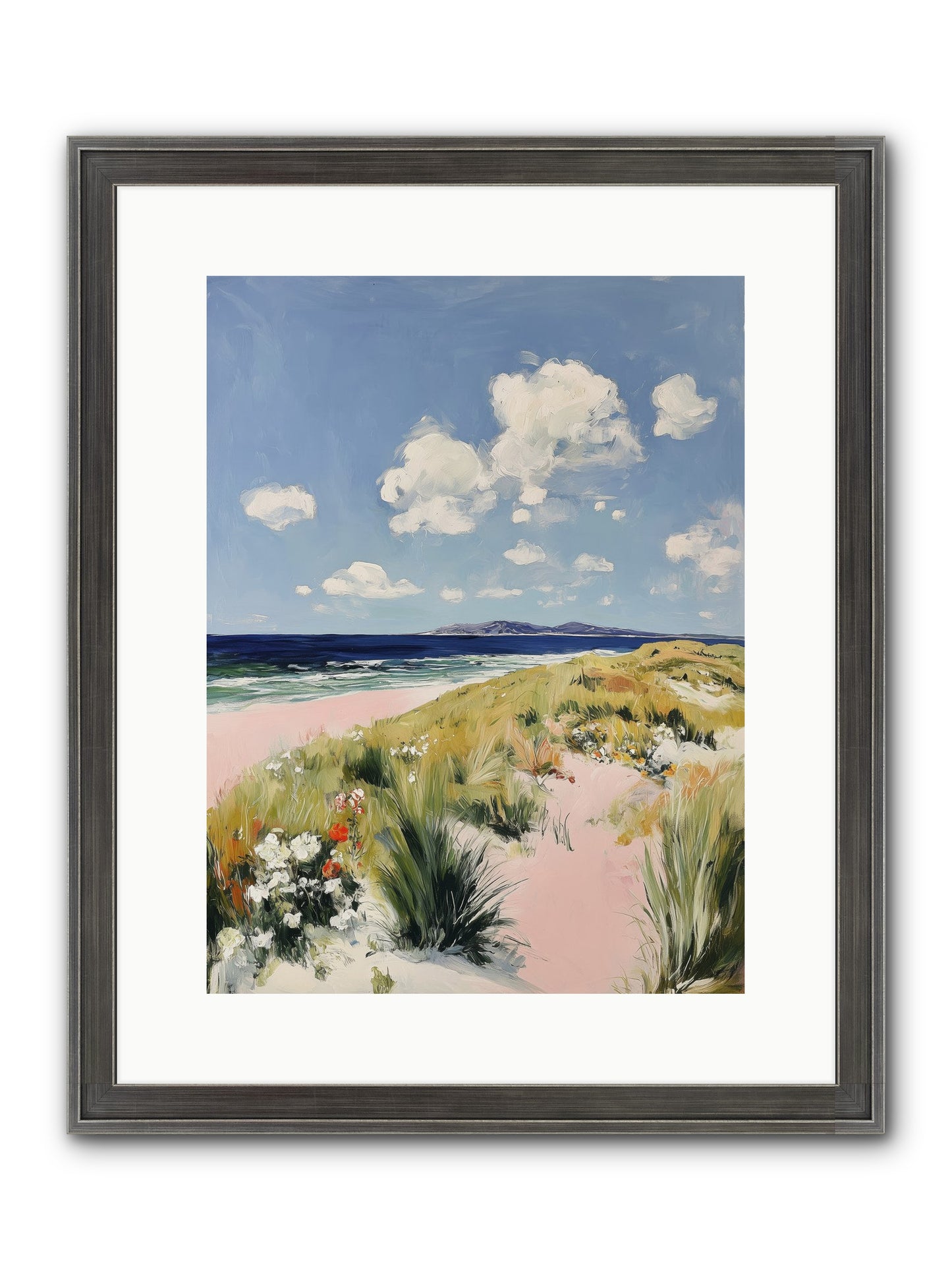 Ocean Vista Framed Print - Slimwoods Black/Silver 12x16