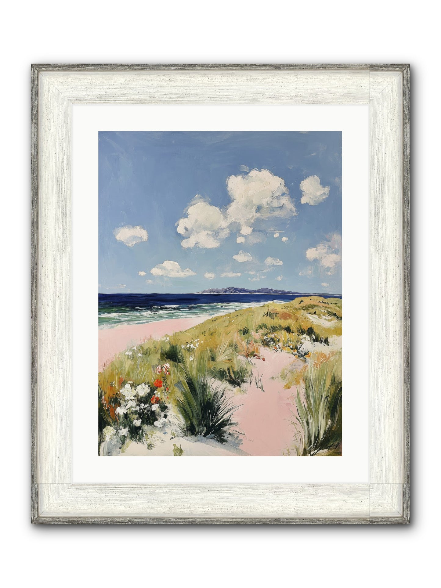 Ocean Vista Framed Print - Driftwood White 18x24