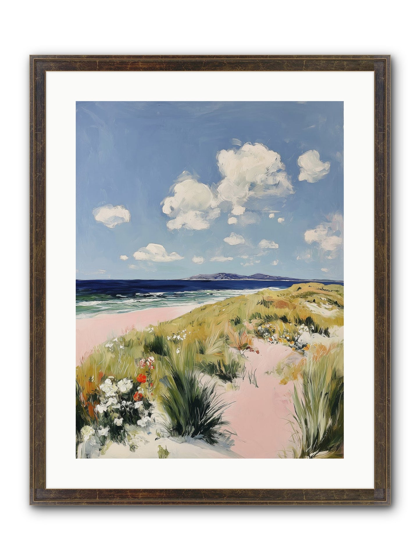 Ocean Vista Framed Print - Slimwoods Black/Gold 18x24