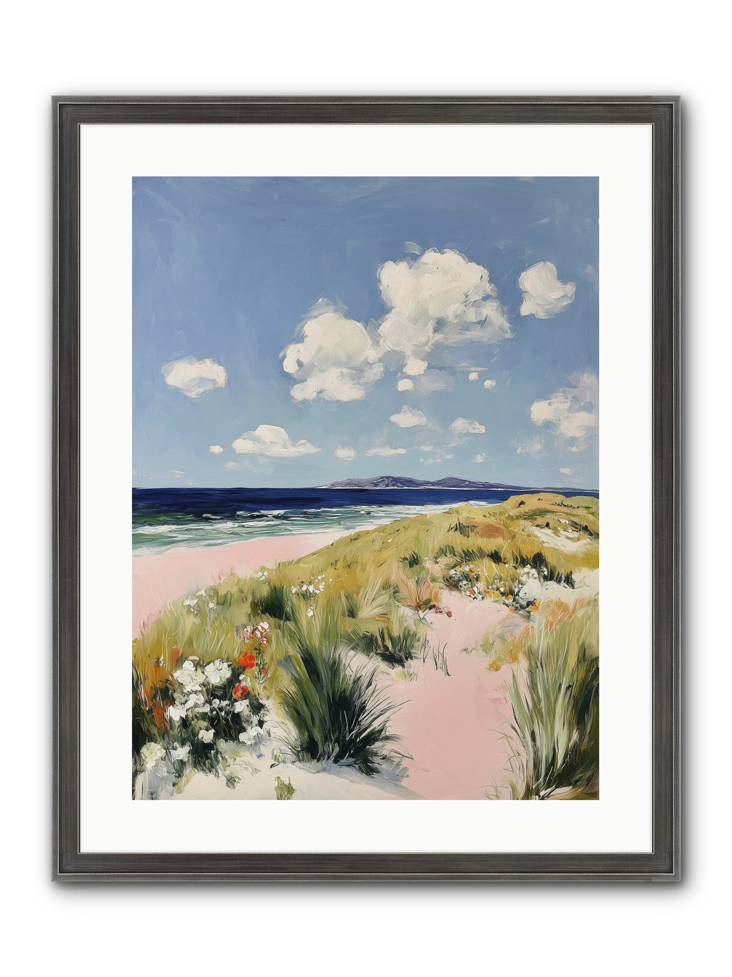 Ocean Vista Framed Print - Slimwoods Black/Silver 18x24