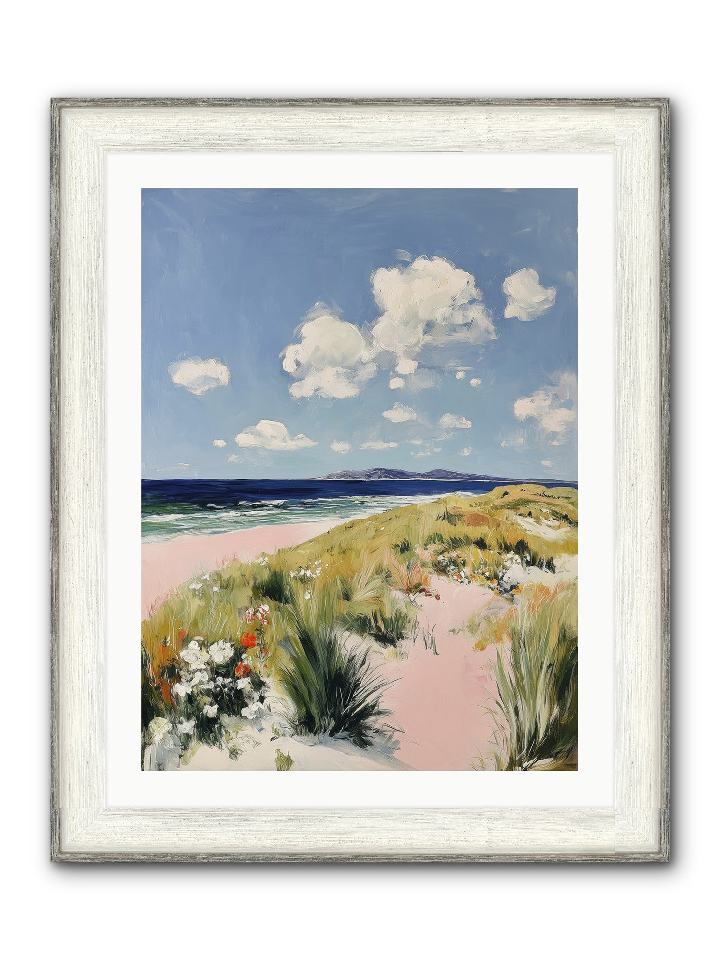 Ocean Vista Framed Print - Driftwood White 24x32