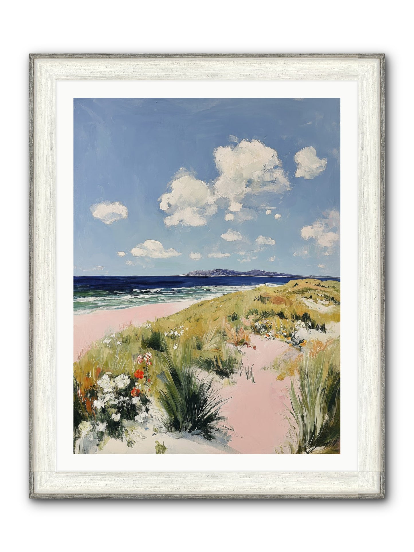 Ocean Vista Framed Print - Driftwood White 30x40
