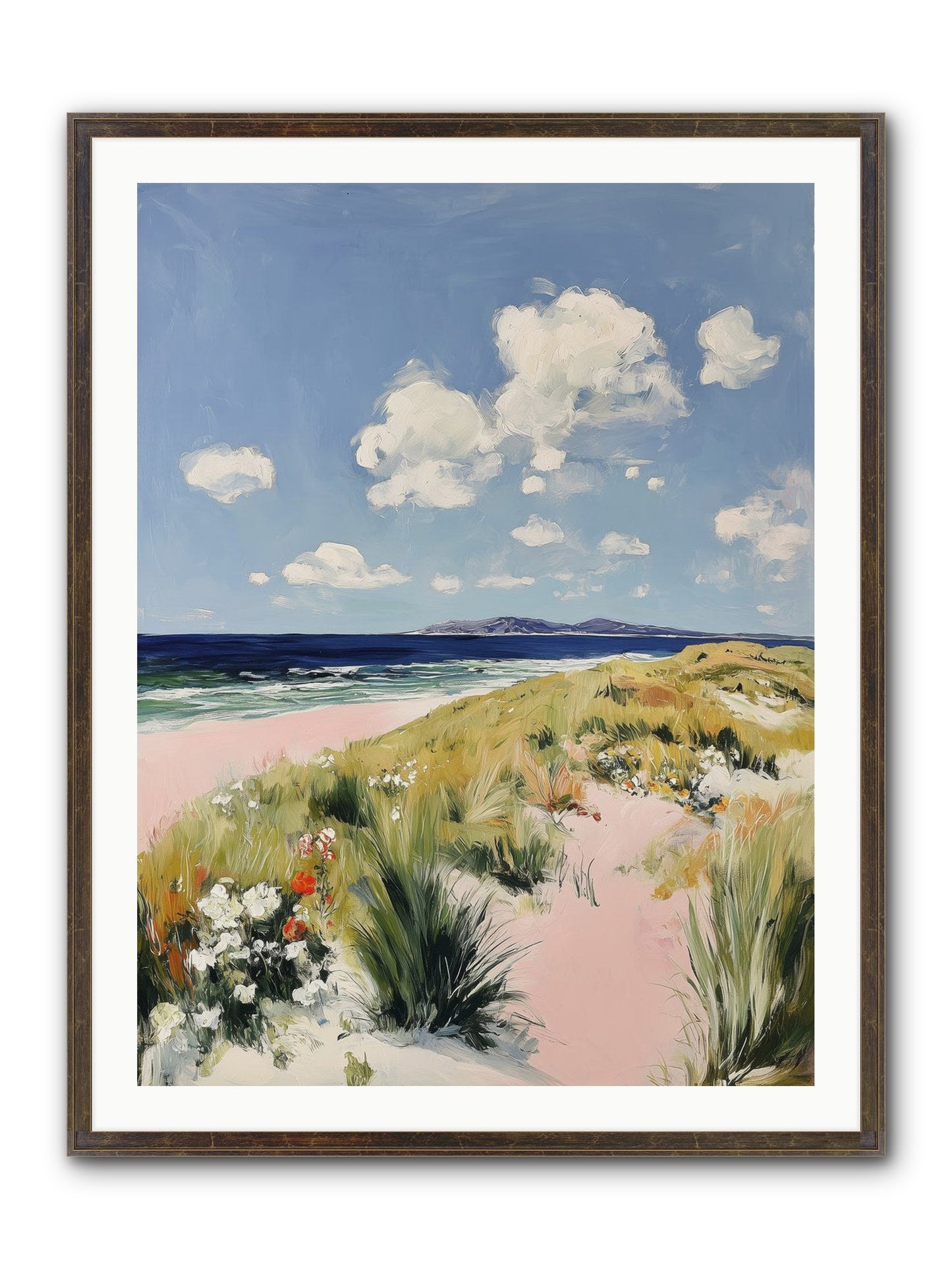 Ocean Vista Framed Print - Slimwoods Black/Gold 30x40