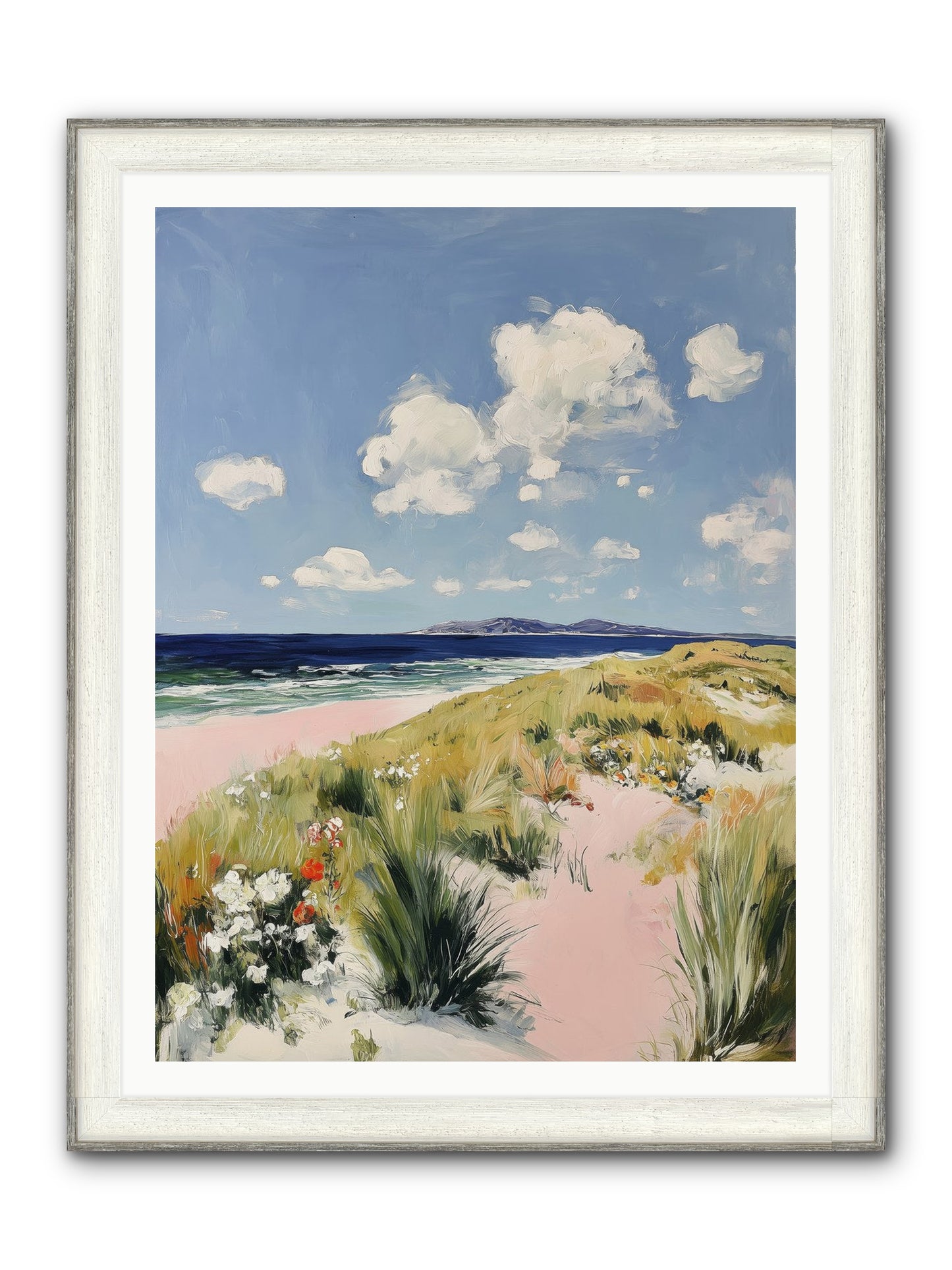 Ocean Vista Framed Print - Driftwood White 36x48
