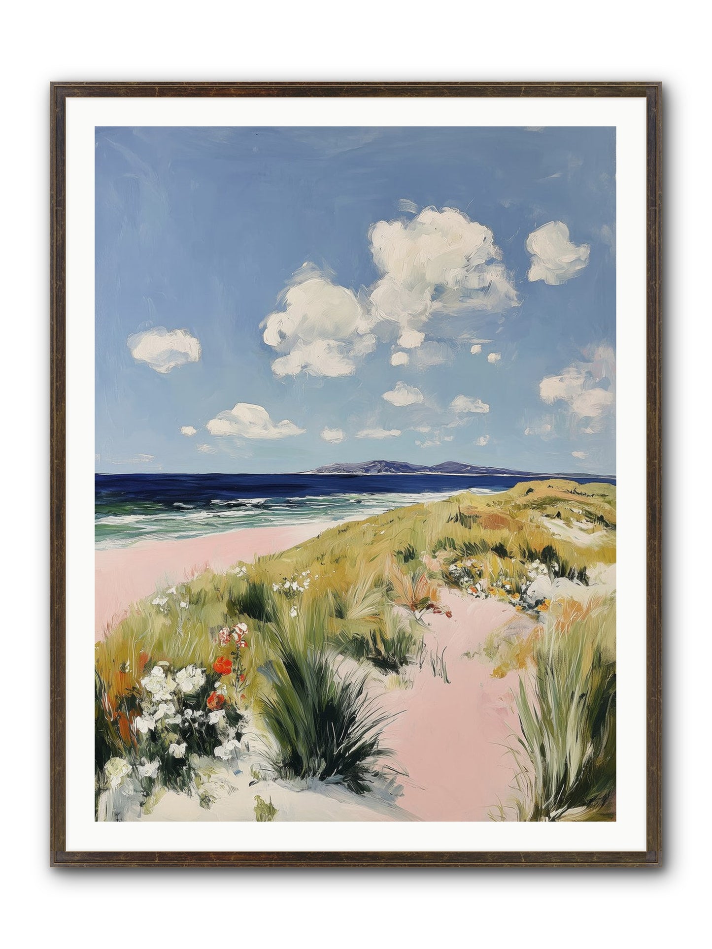 Ocean Vista Framed Print - Slimwoods Black/Gold 36x48
