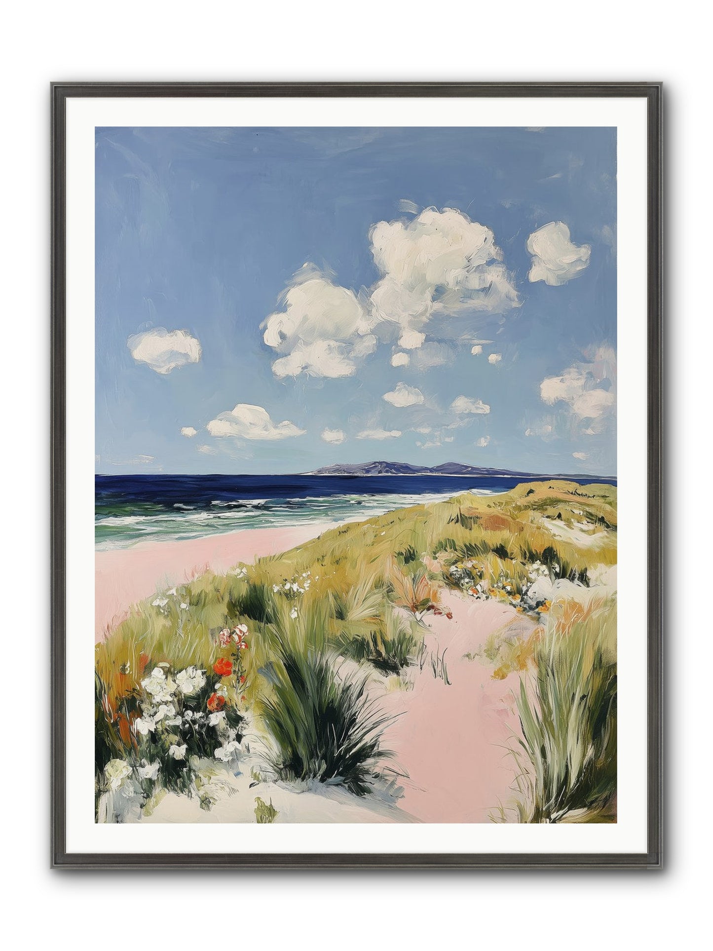 Ocean Vista Framed Print - Slimwoods Black/Silver 36x48