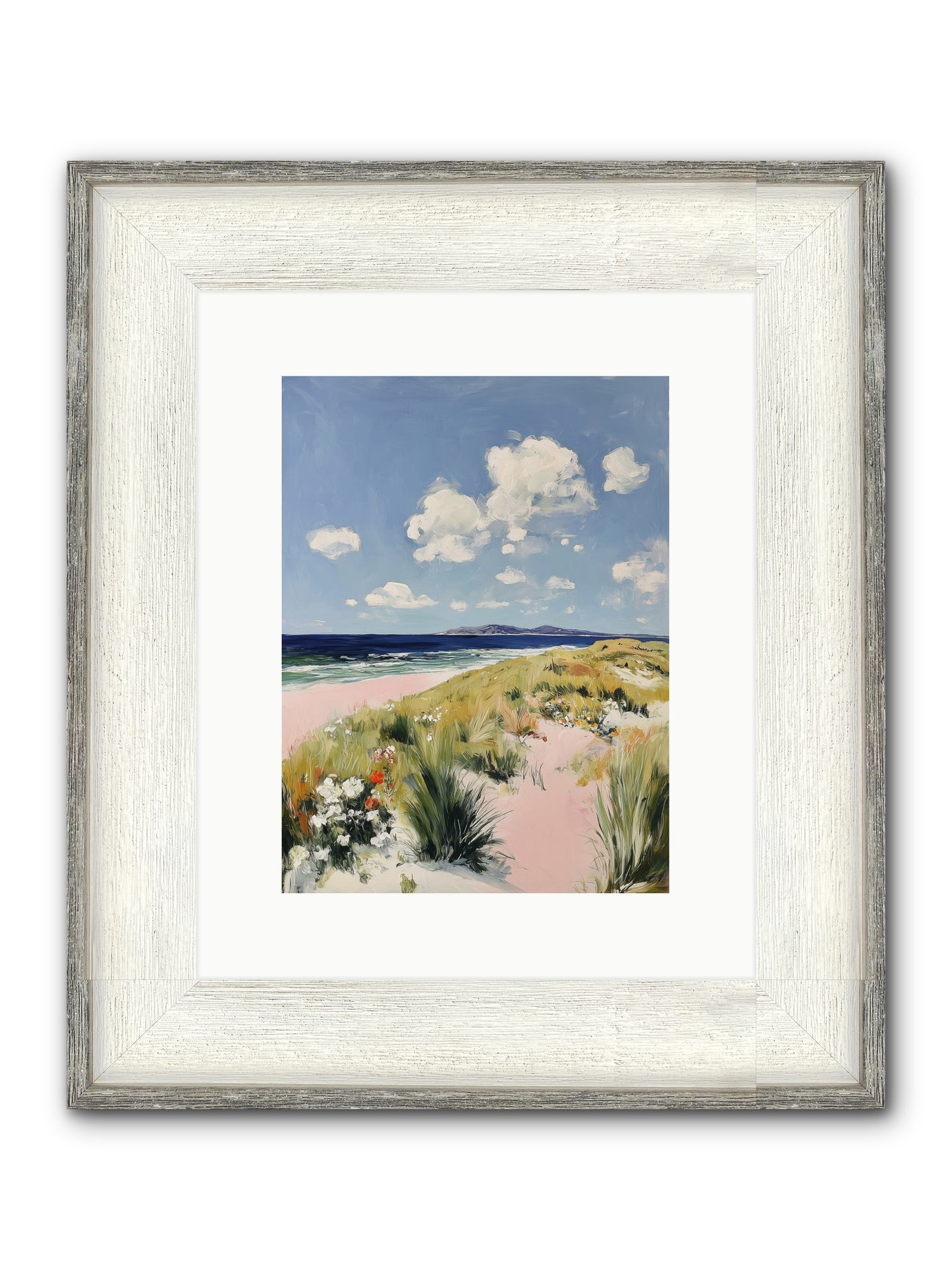 Ocean Vista Framed Print - Driftwood White 9x12