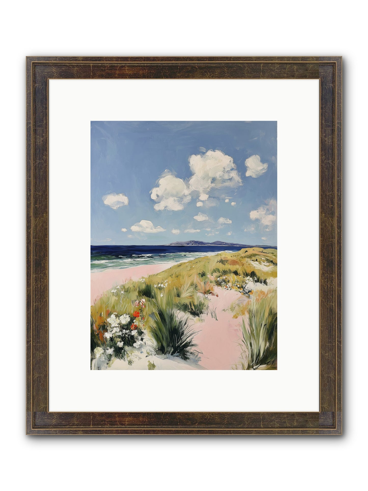 Ocean Vista Framed Print - Slimwoods Black/Gold 9x12