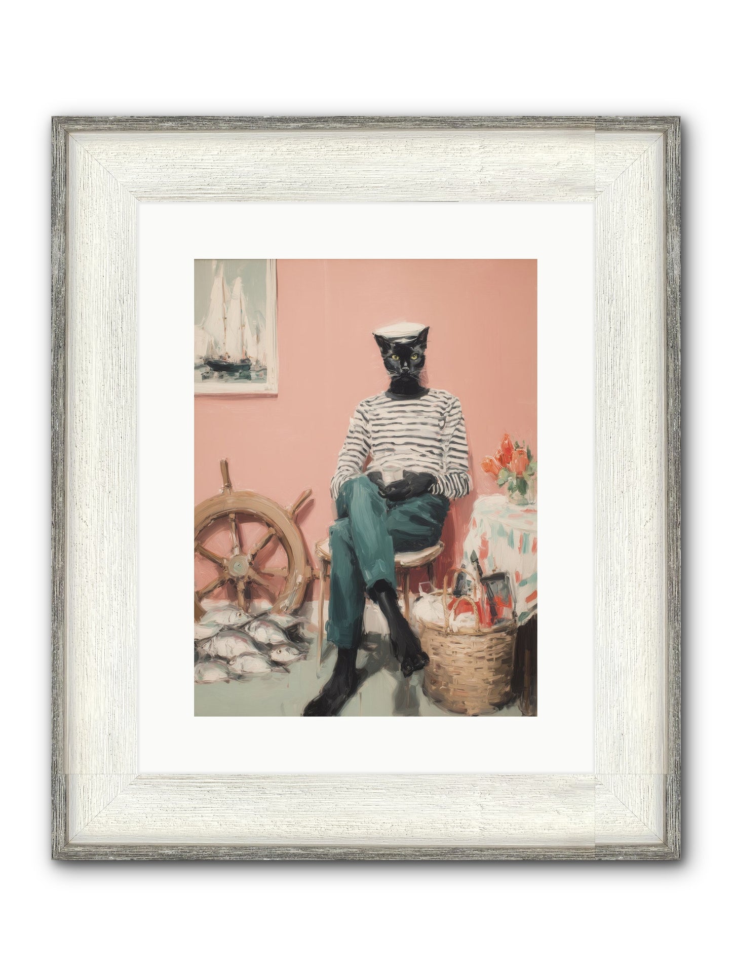 Ocean Wanderer Framed Print - Driftwood White 12x16