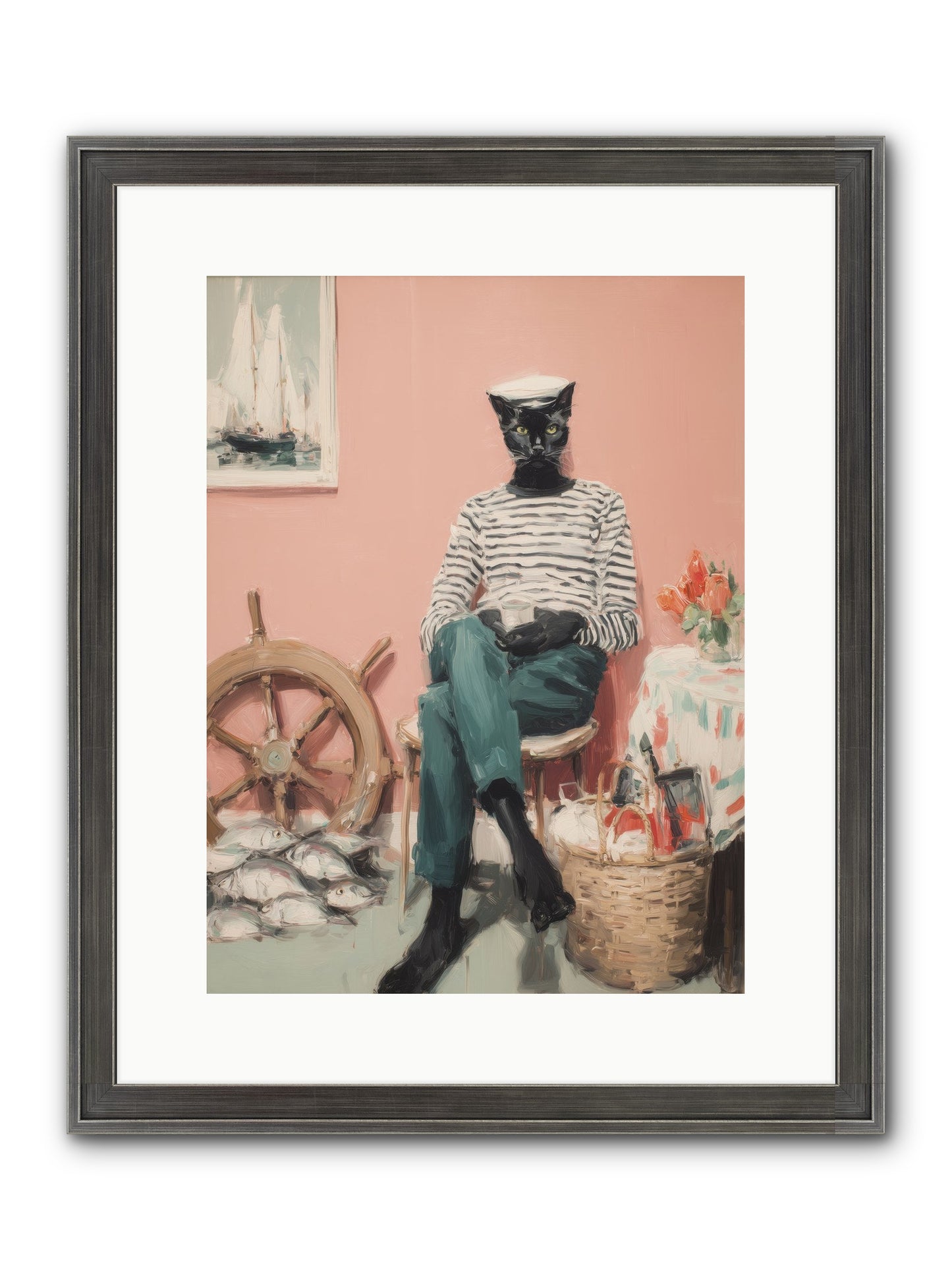 Ocean Wanderer Framed Print - Slimwoods Black/Silver 12x16