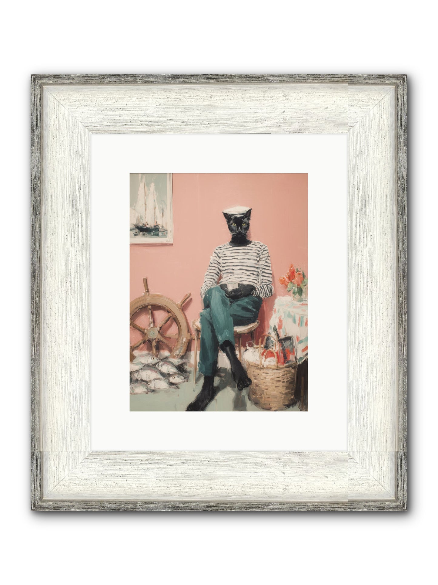 Ocean Wanderer Framed Print - Driftwood White 9x12