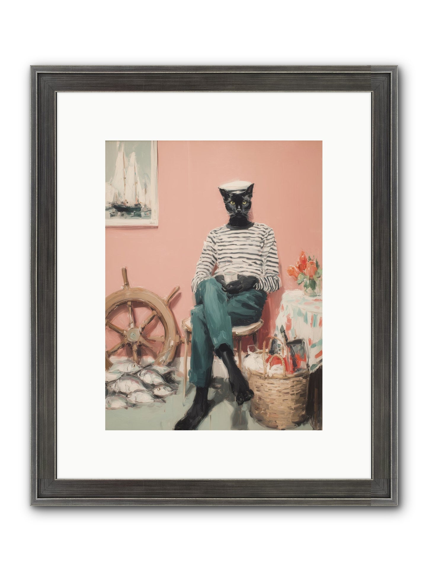 Ocean Wanderer Framed Print - Slimwoods Black/Silver 9x12