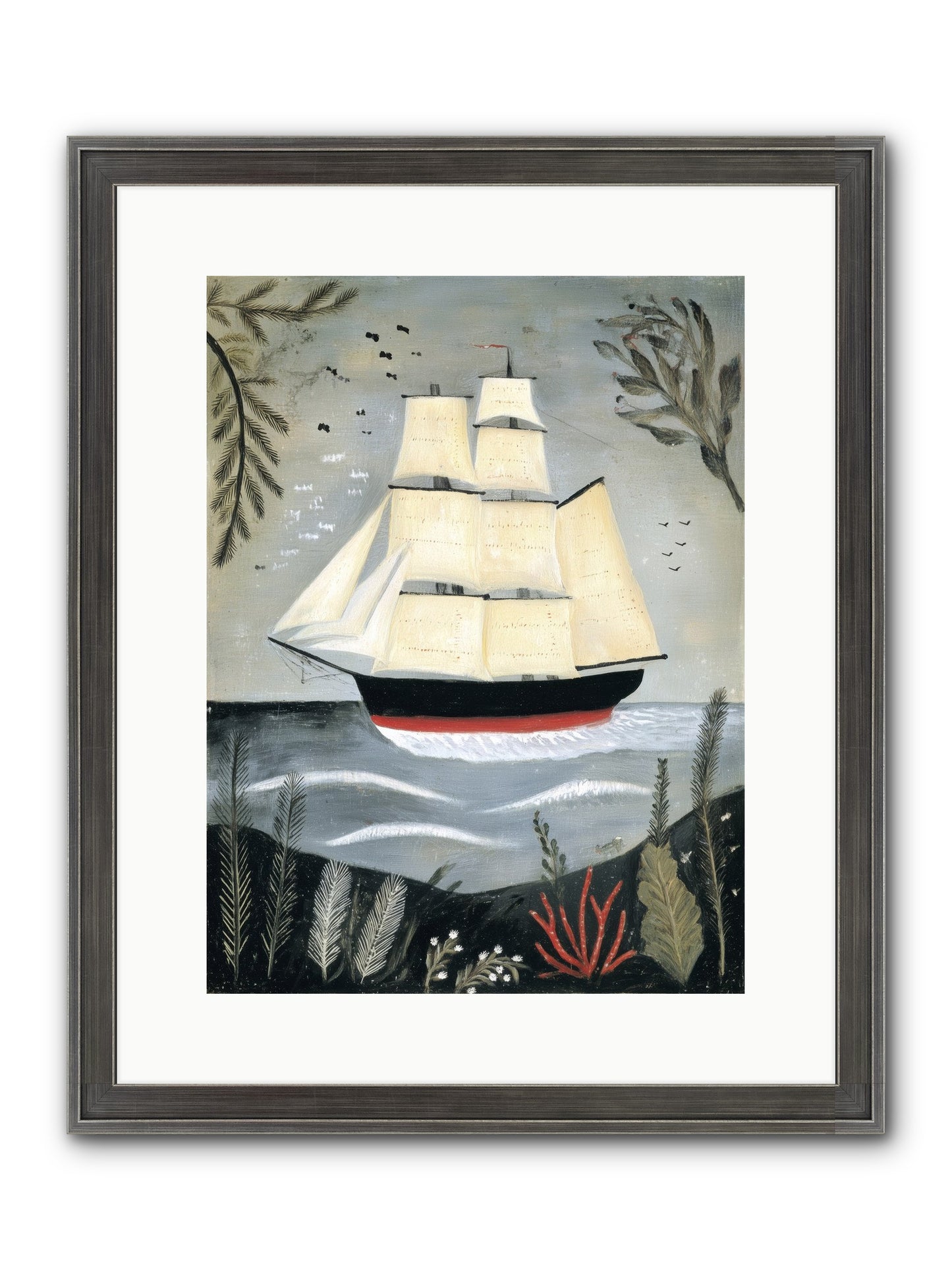 Ocean Whisper Framed Print - Slimwoods Black/Silver 12x16