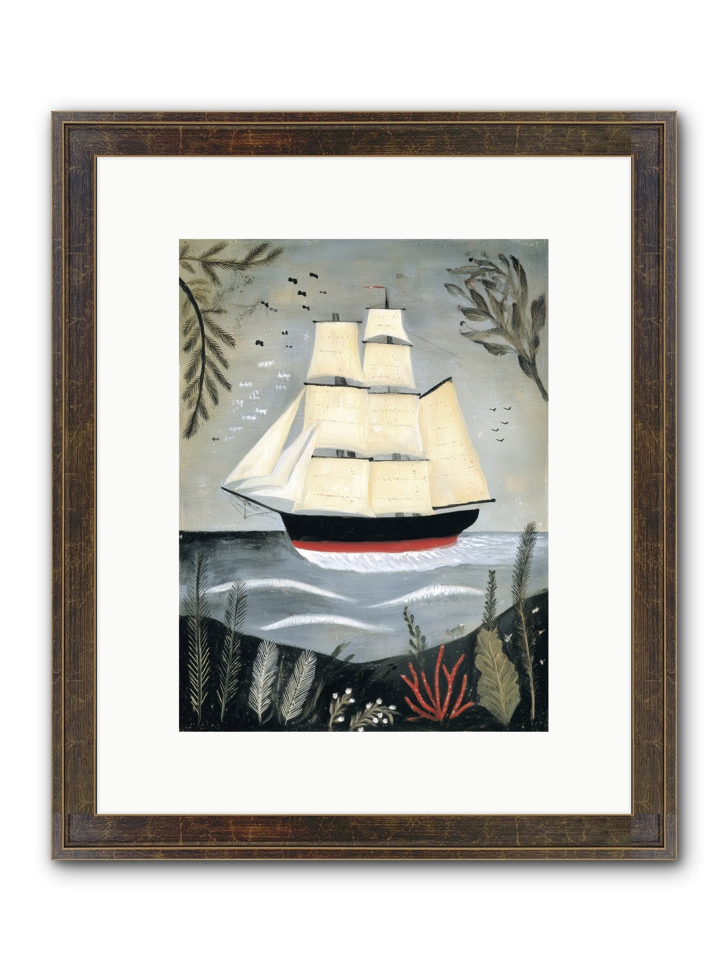 Ocean Whisper Framed Print - Slimwoods Black/Gold 9x12
