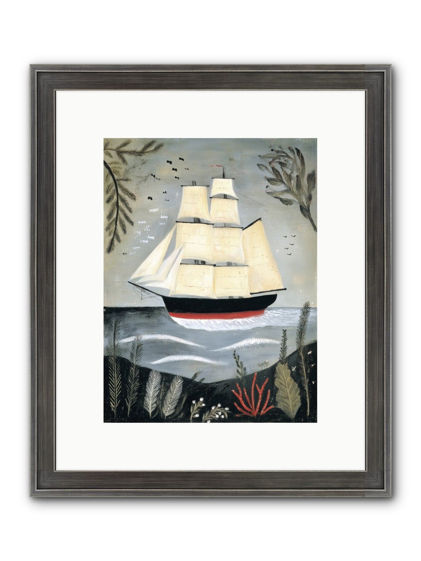 Ocean Whisper Framed Print - Slimwoods Black/Silver 9x12