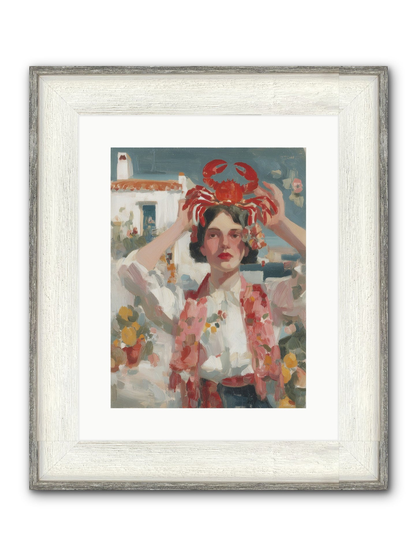 Oceanic Attitude Framed Print - Driftwood White 12x16