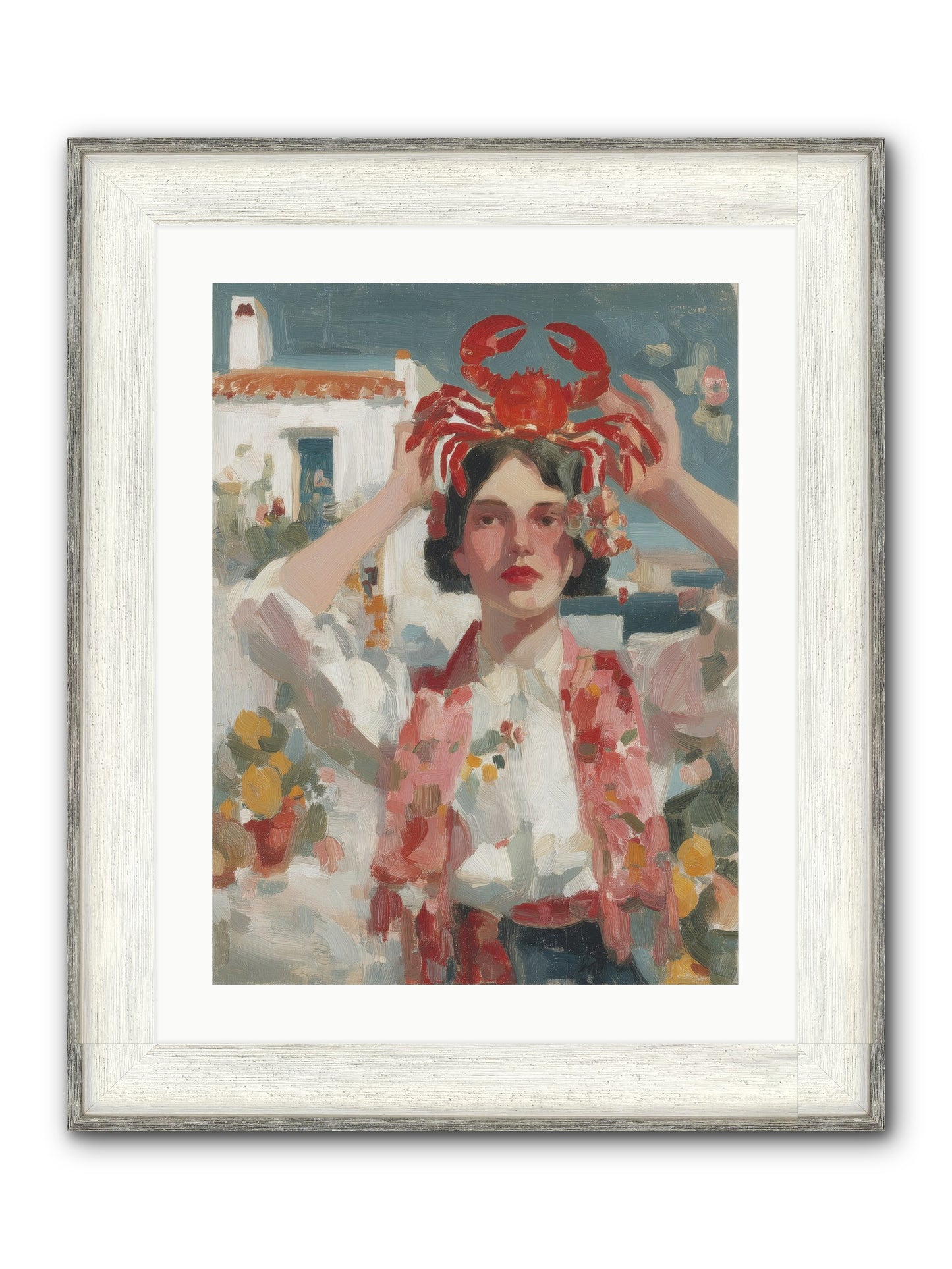 Oceanic Attitude Framed Print - Driftwood White 18x24