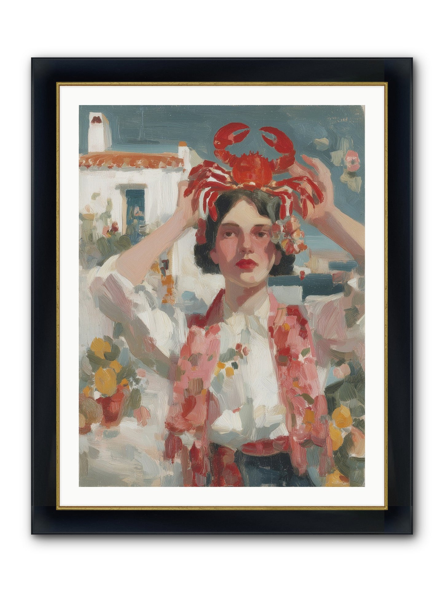 Oceanic Attitude Framed Print - Wide Black w/Gold 30x40