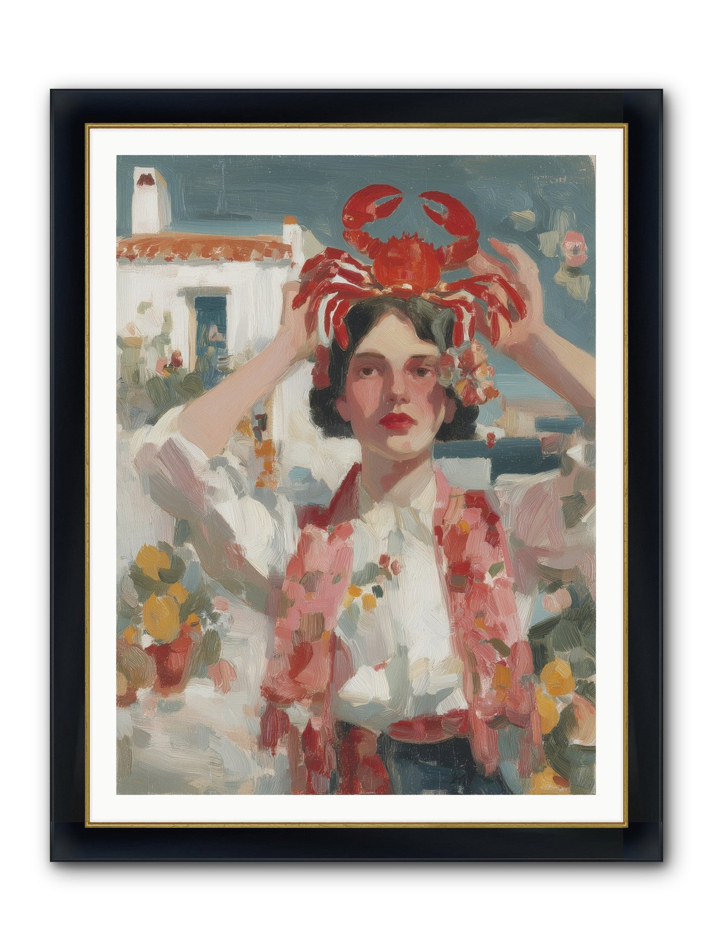 Oceanic Attitude Framed Print - Wide Black w/Gold 36x48