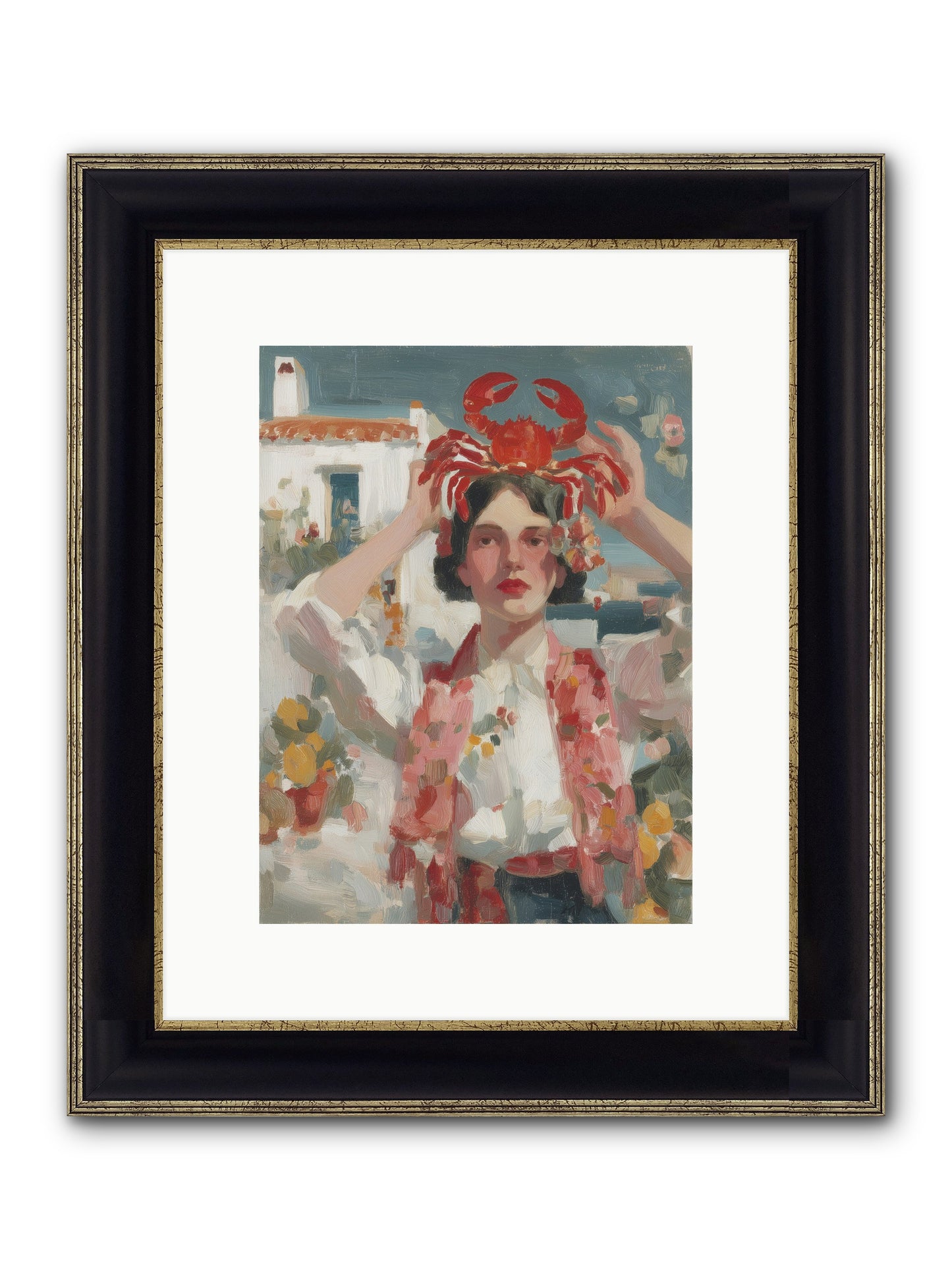 Oceanic Attitude Framed Print - Black & Gold 9x12