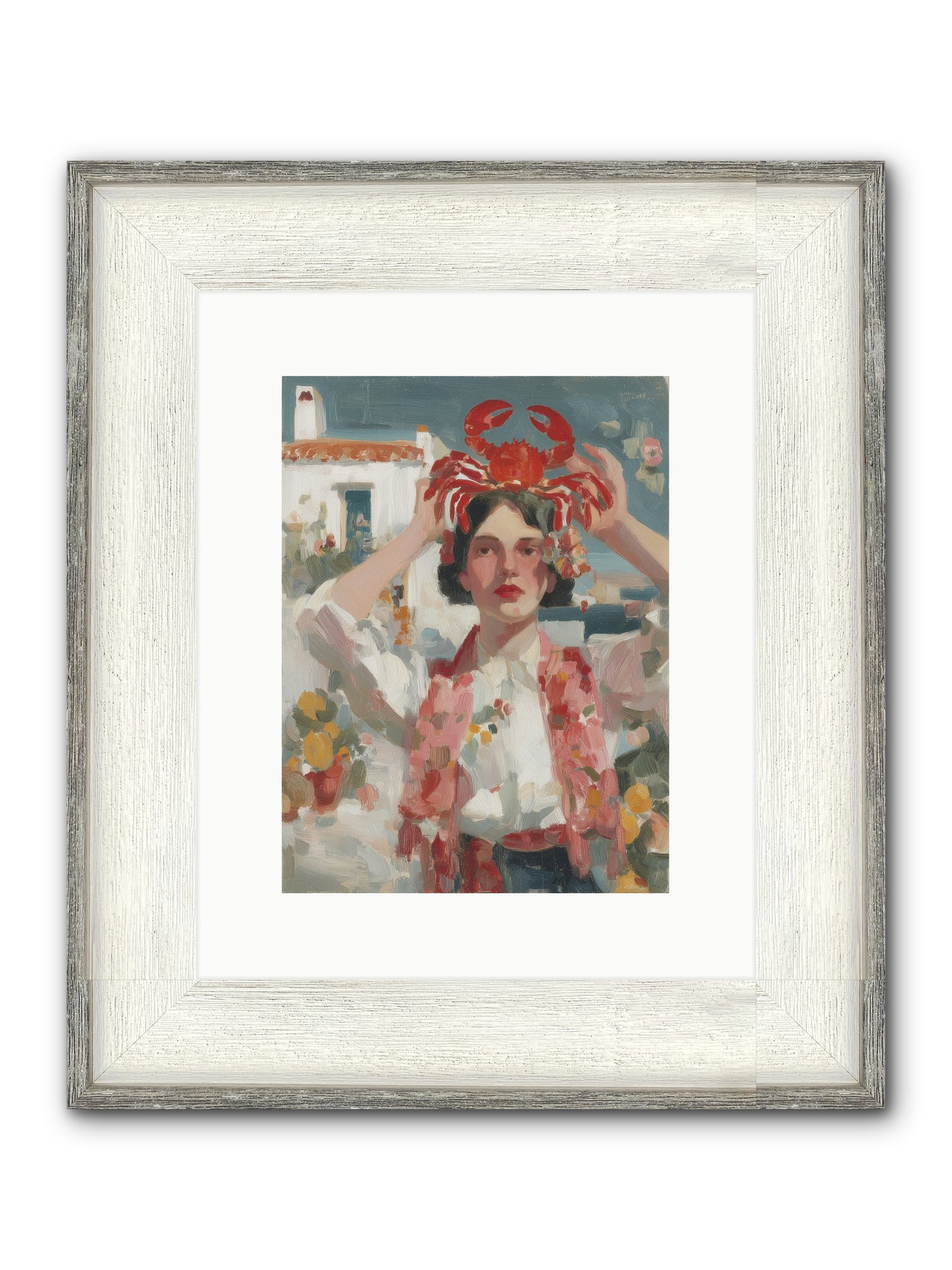Oceanic Attitude Framed Print - Driftwood White 9x12