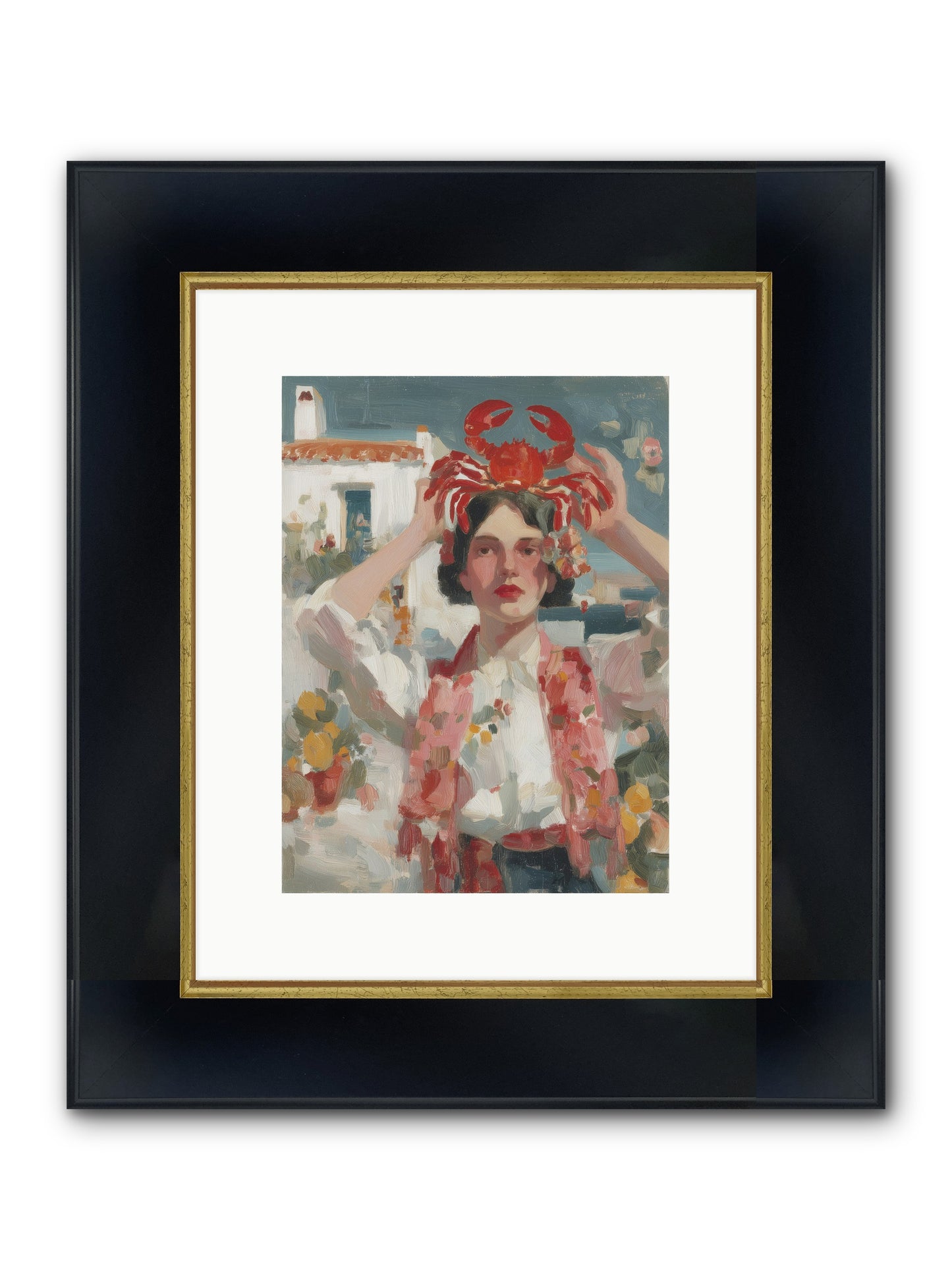 Oceanic Attitude Framed Print - Wide Black w/Gold 9x12