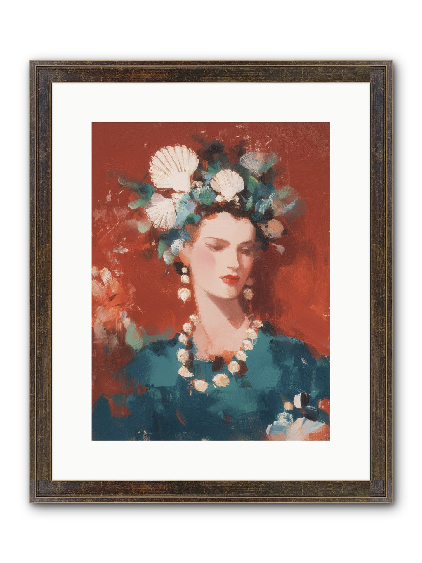 Oceanic Empress Framed Print - Slimwoods Black/Gold 12x16