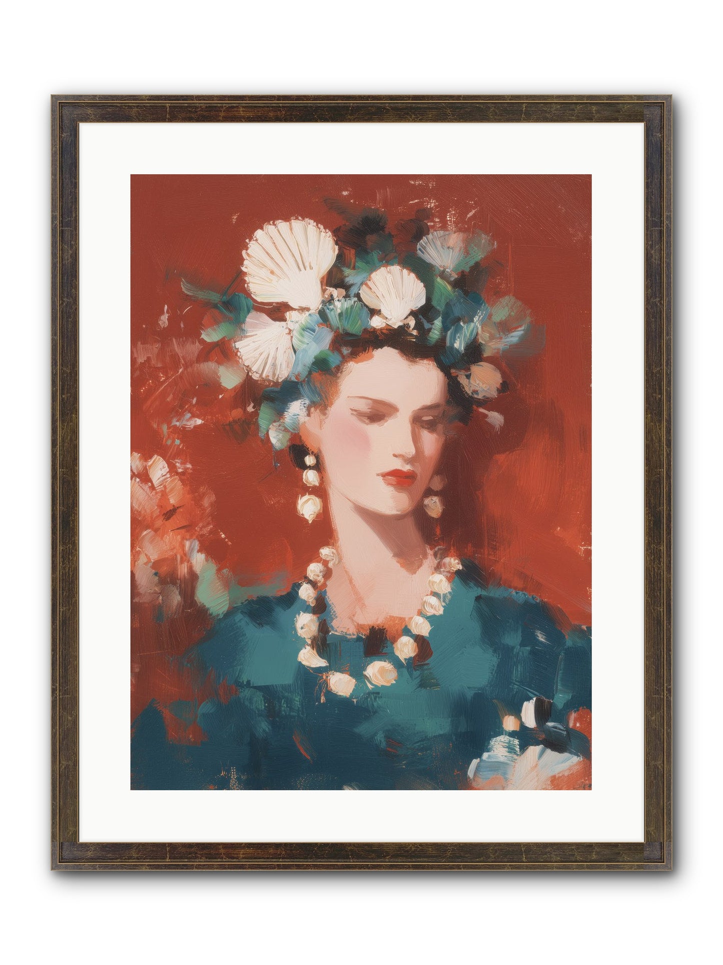 Oceanic Empress Framed Print - Slimwoods Black/Gold 18x24