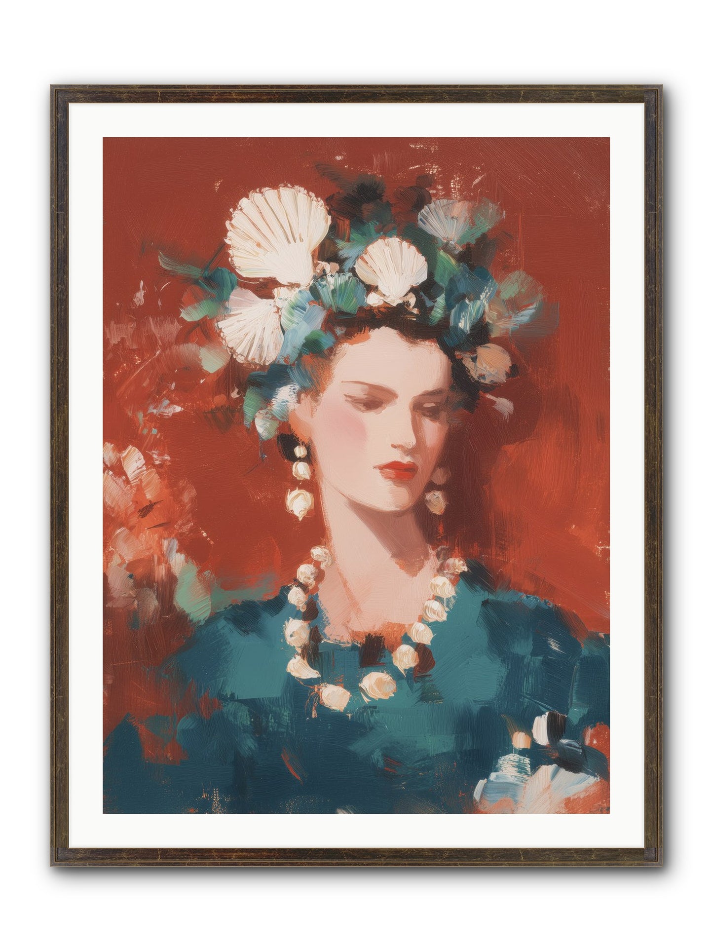 Oceanic Empress Framed Print - Slimwoods Black/Gold 30x40